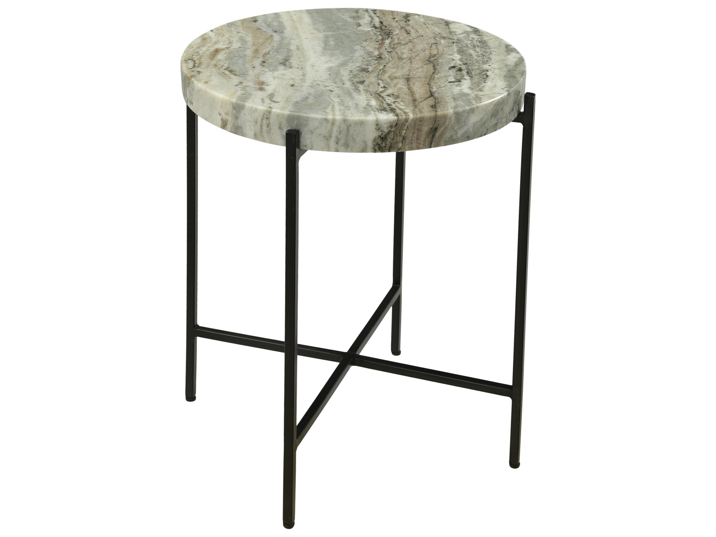 Moe's Home Cirque Round Marble Light Brown End Table