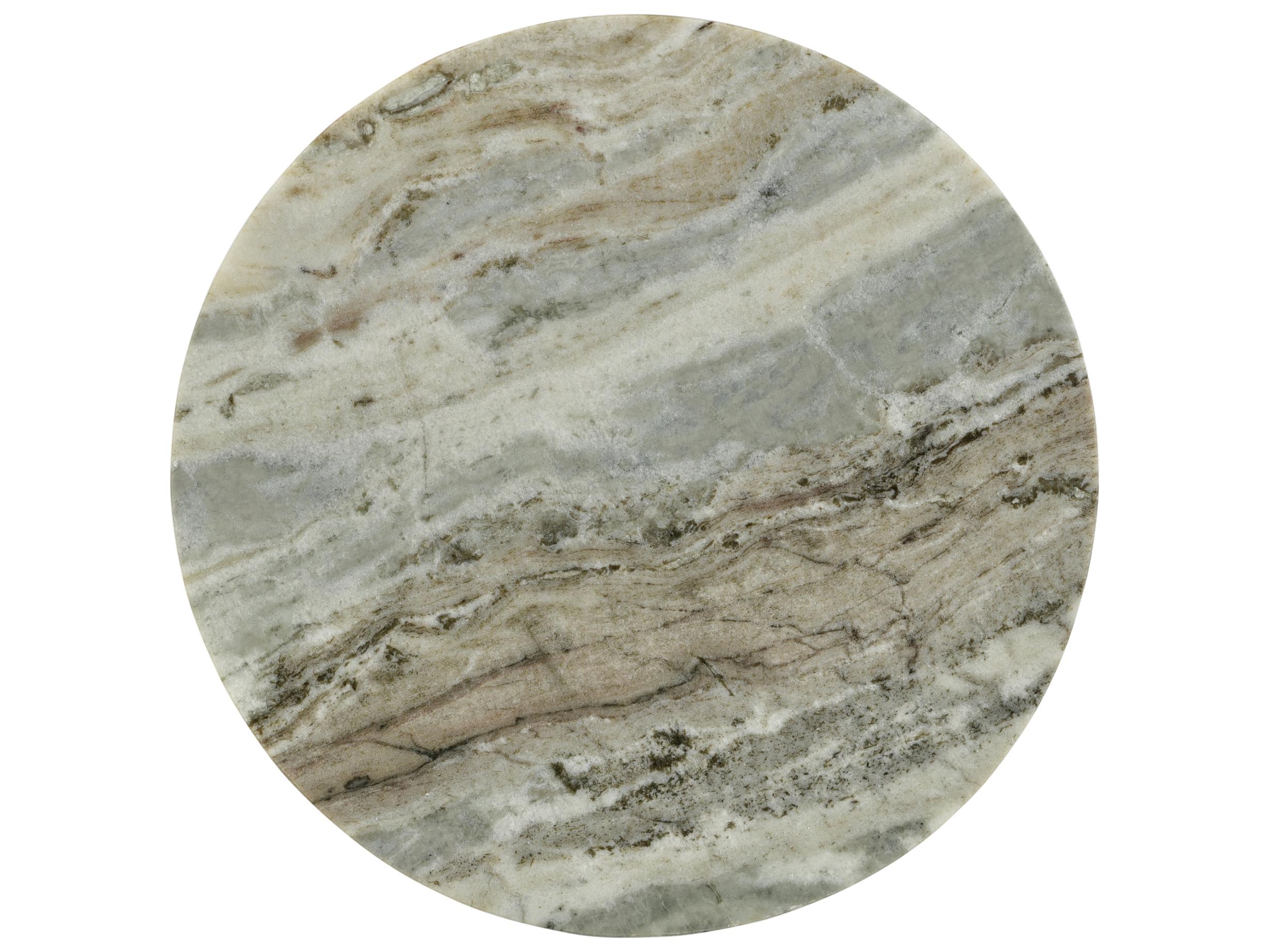 Moe's Home Cirque Round Marble Light Brown End Table