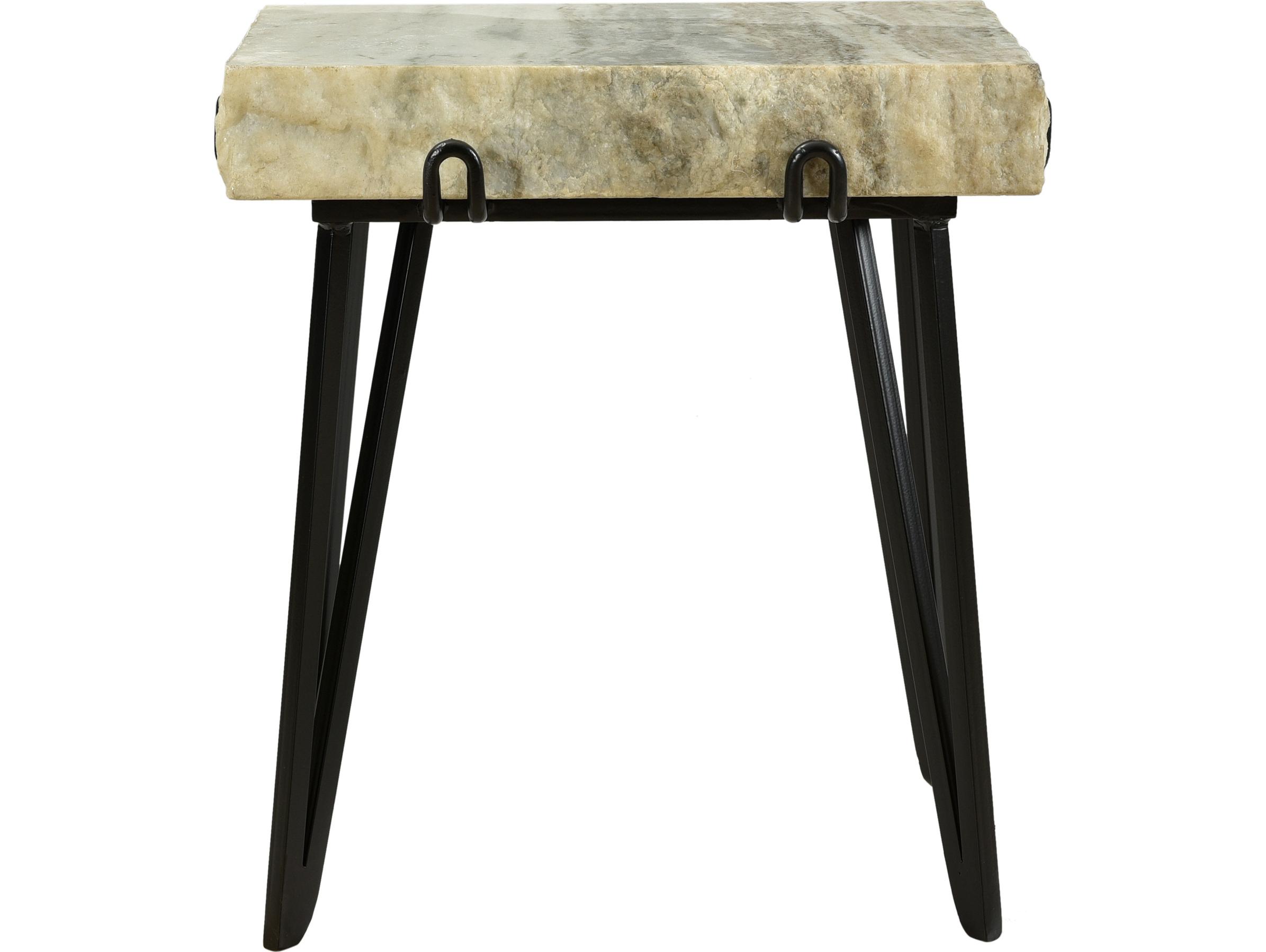 Moe's Home Alpert Rectangular Marble Light Brown End Table