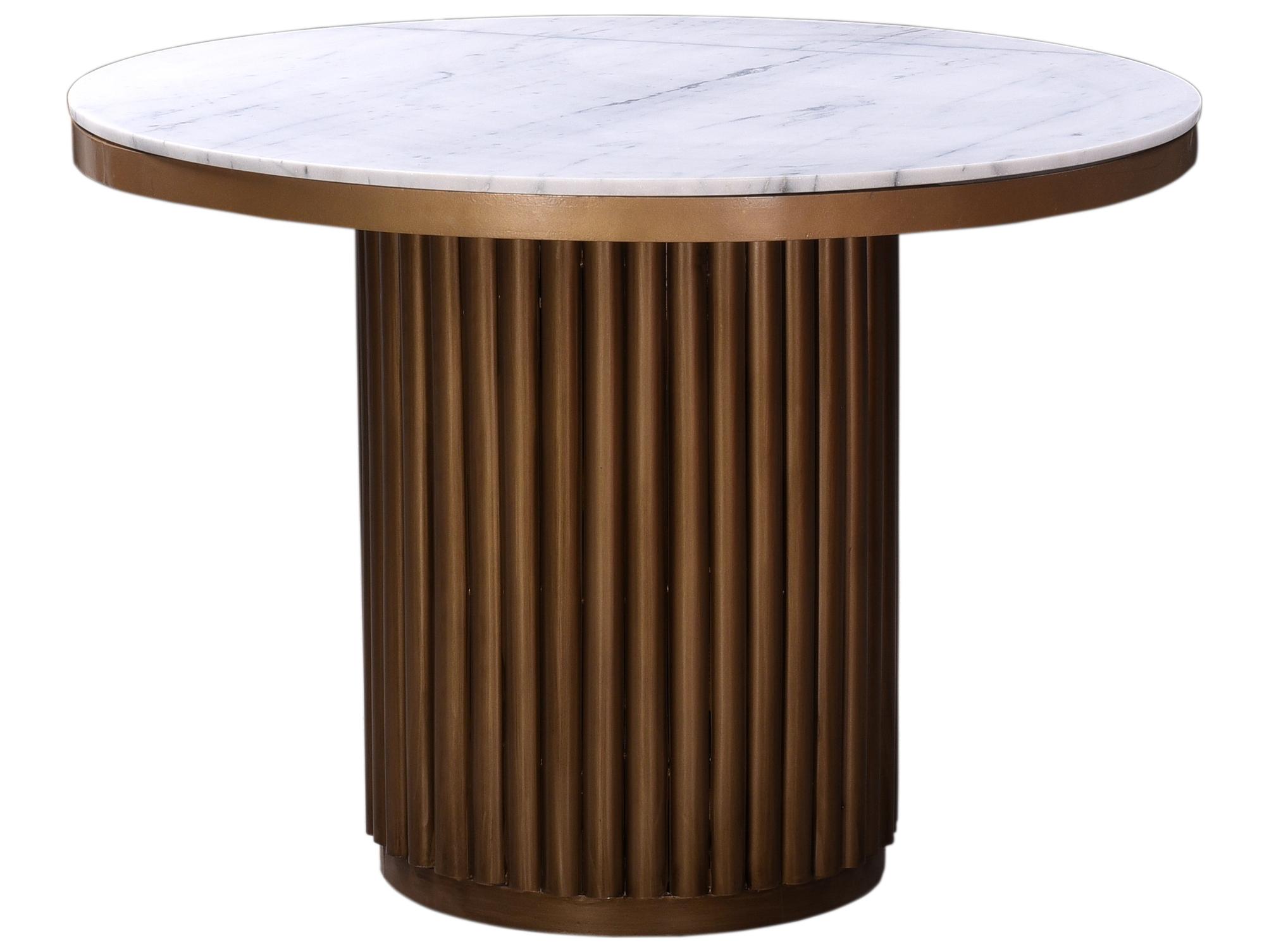 Moe's Home Tower Dining Table White Marble