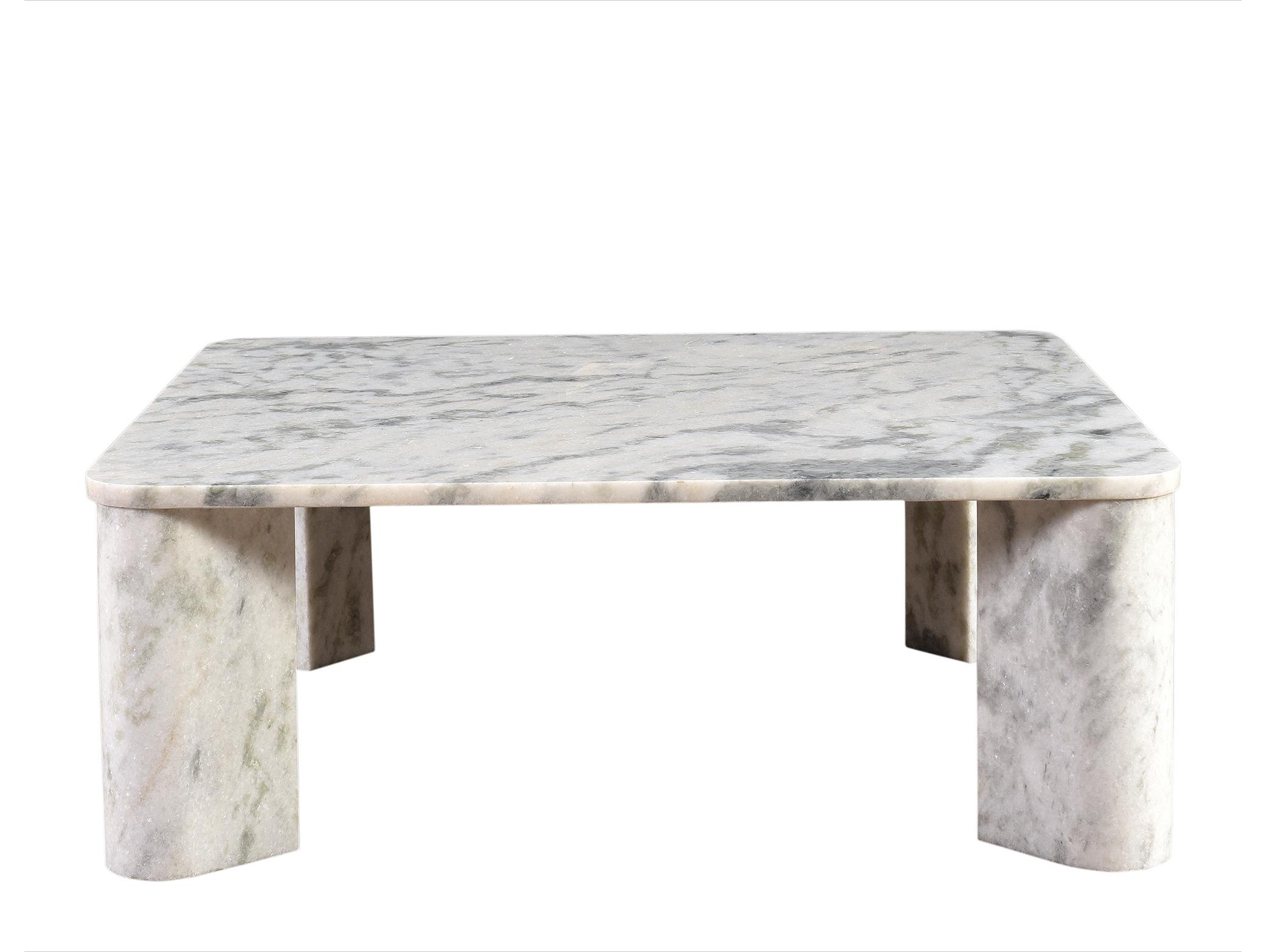 Moe's Home Segment Square Marble Grey Coffee Table