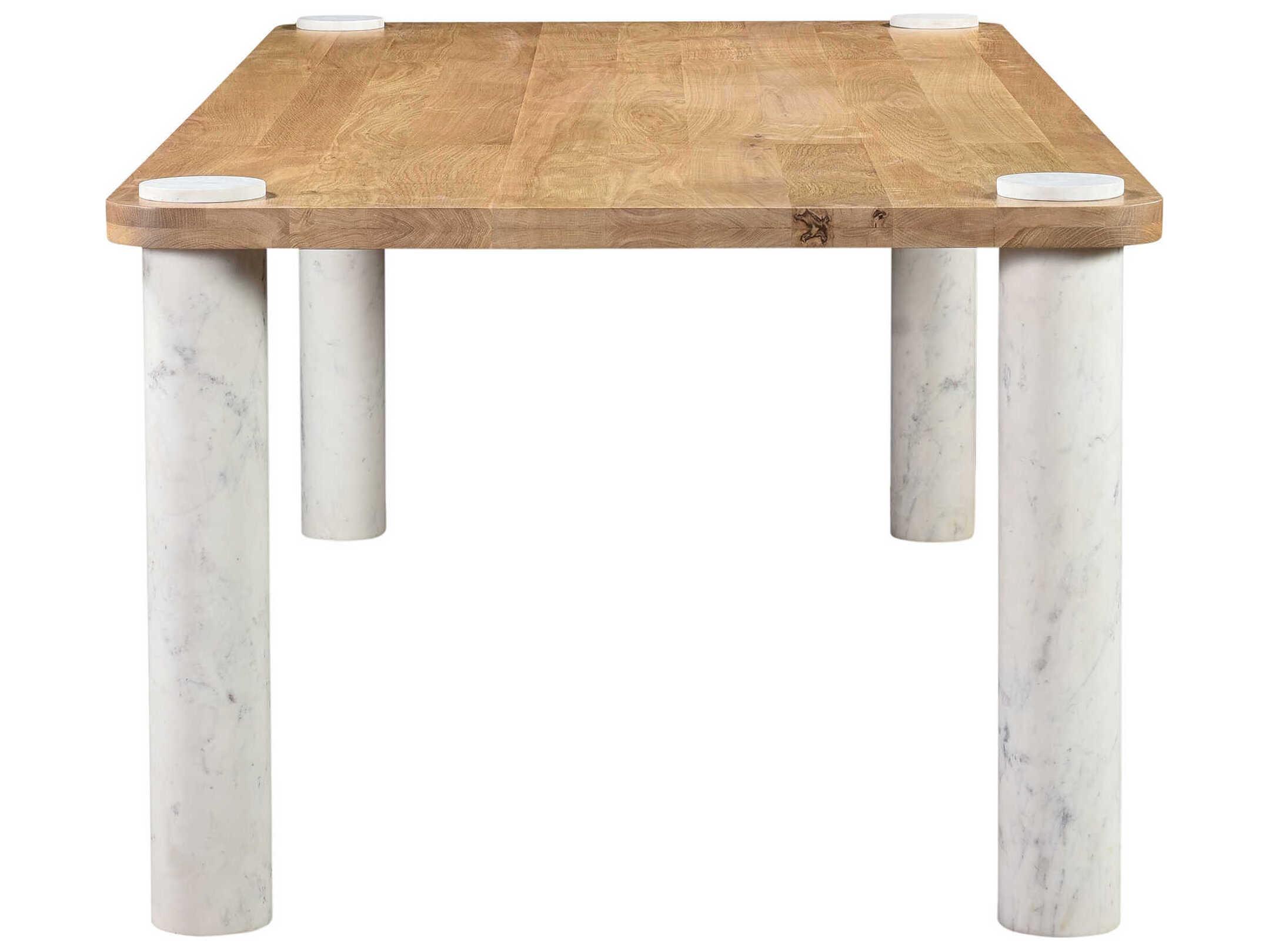 Moe's Home Century Rectangular Wood White Dining Table