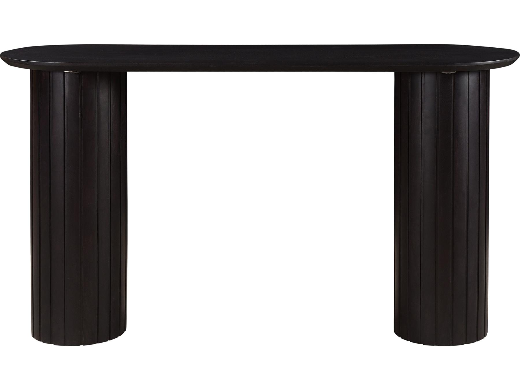 Moe's Home Povera Oval Wood Black Console Table