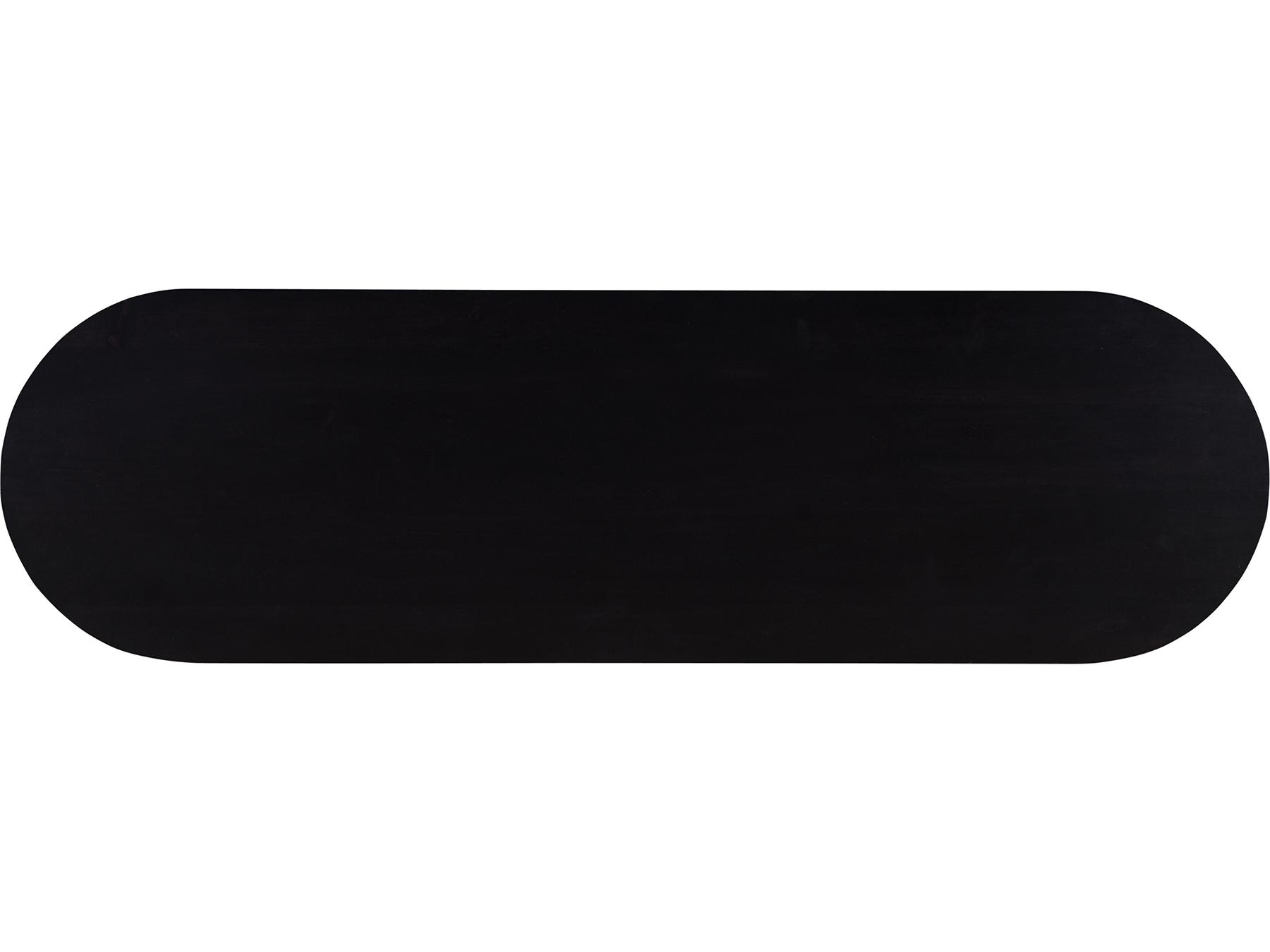 Moe's Home Povera Oval Wood Black Console Table