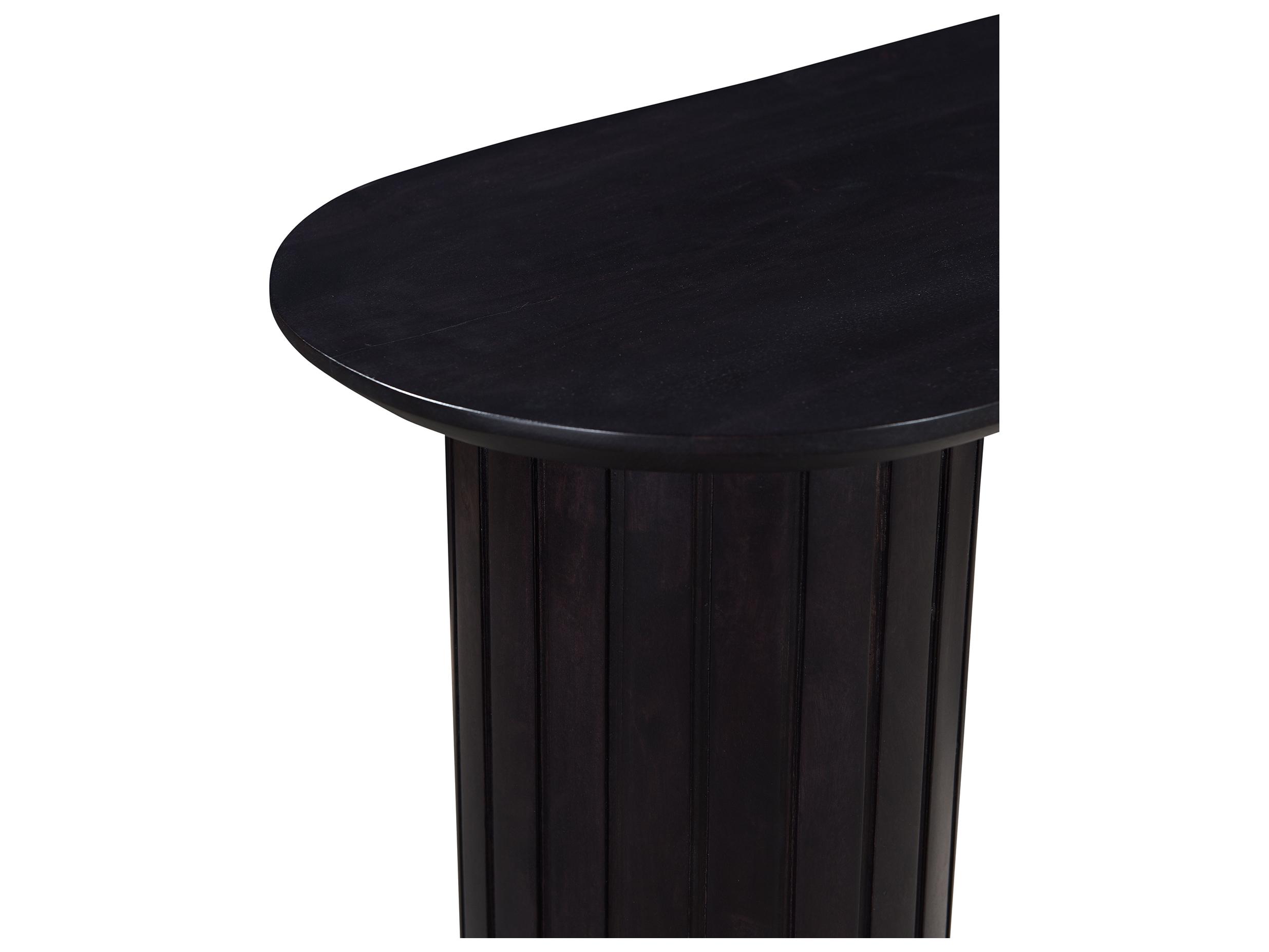 Moe's Home Povera Oval Wood Black Console Table