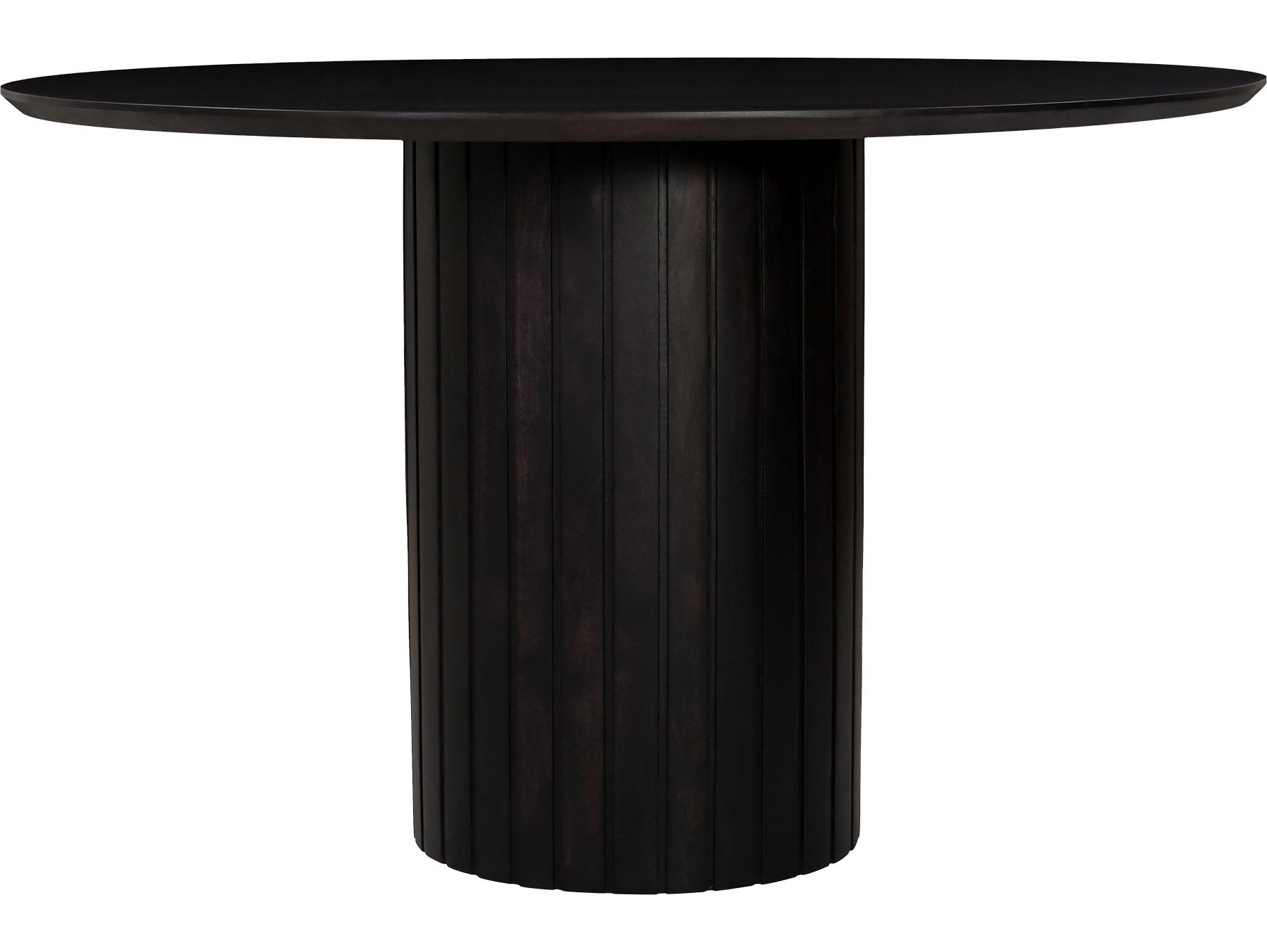 Moe's Home Povera Round Wood Black Dining Table