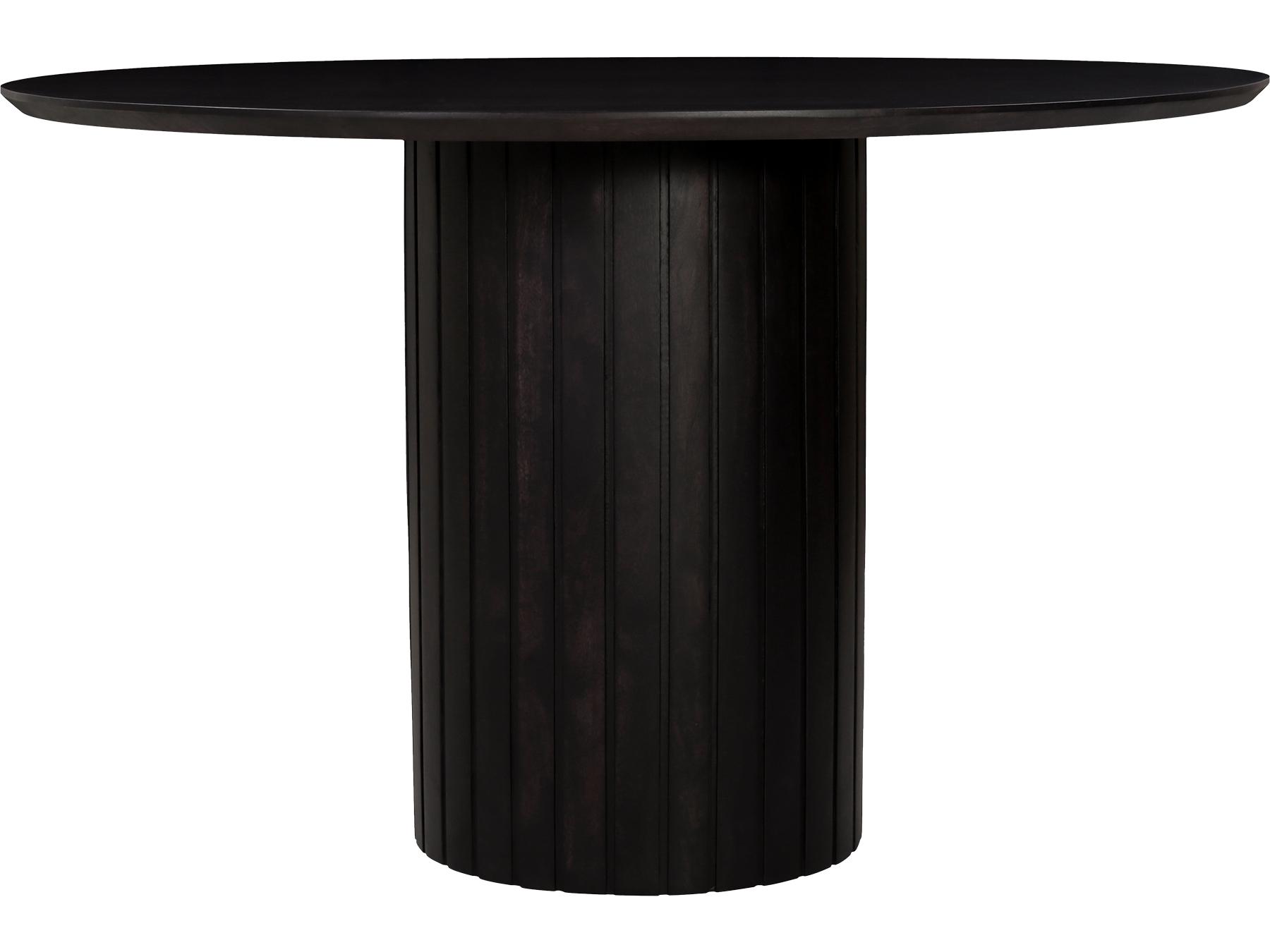 Moe's Home Povera Round Wood Black Dining Table