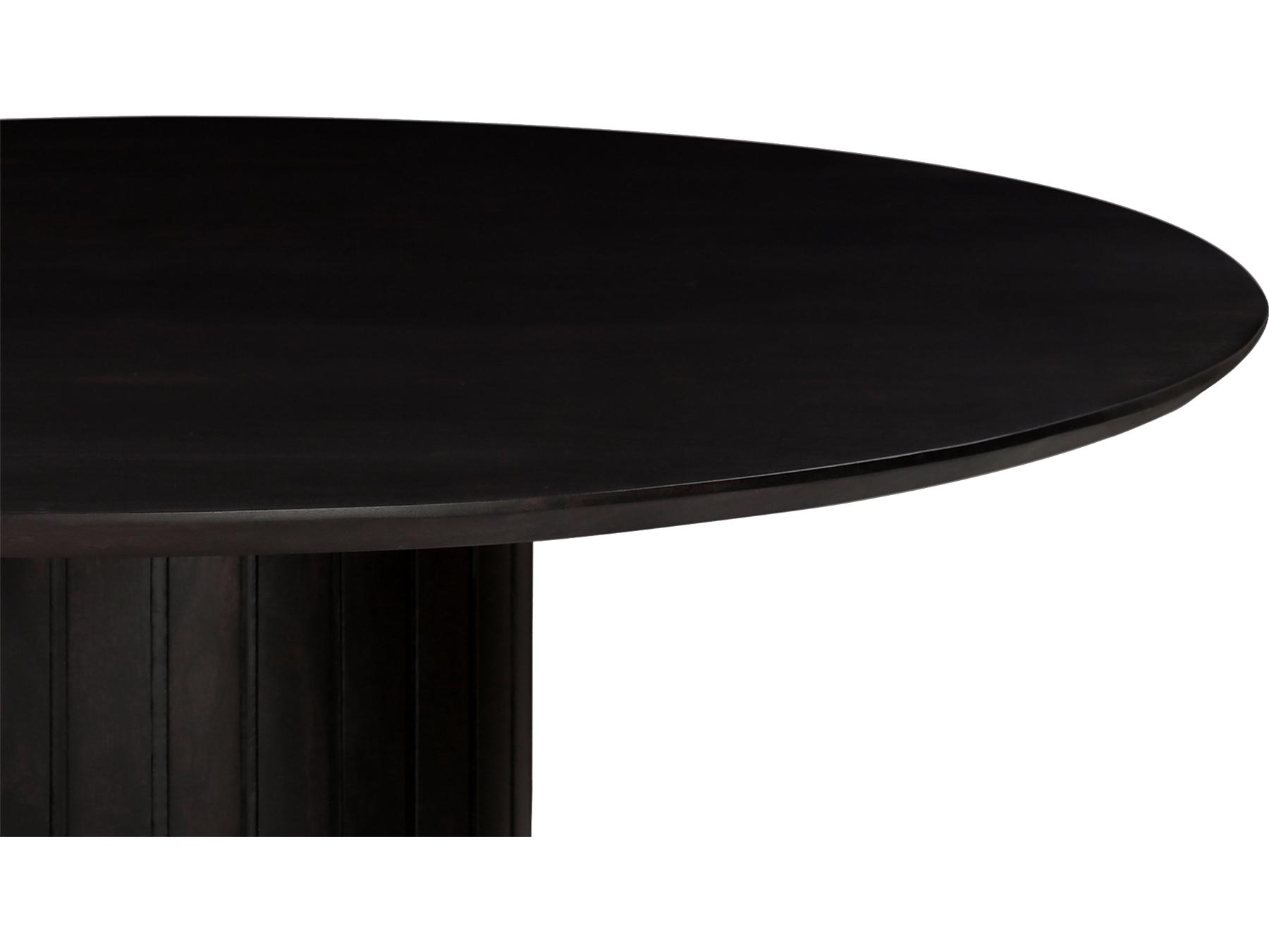 Moe's Home Povera Round Wood Black Dining Table