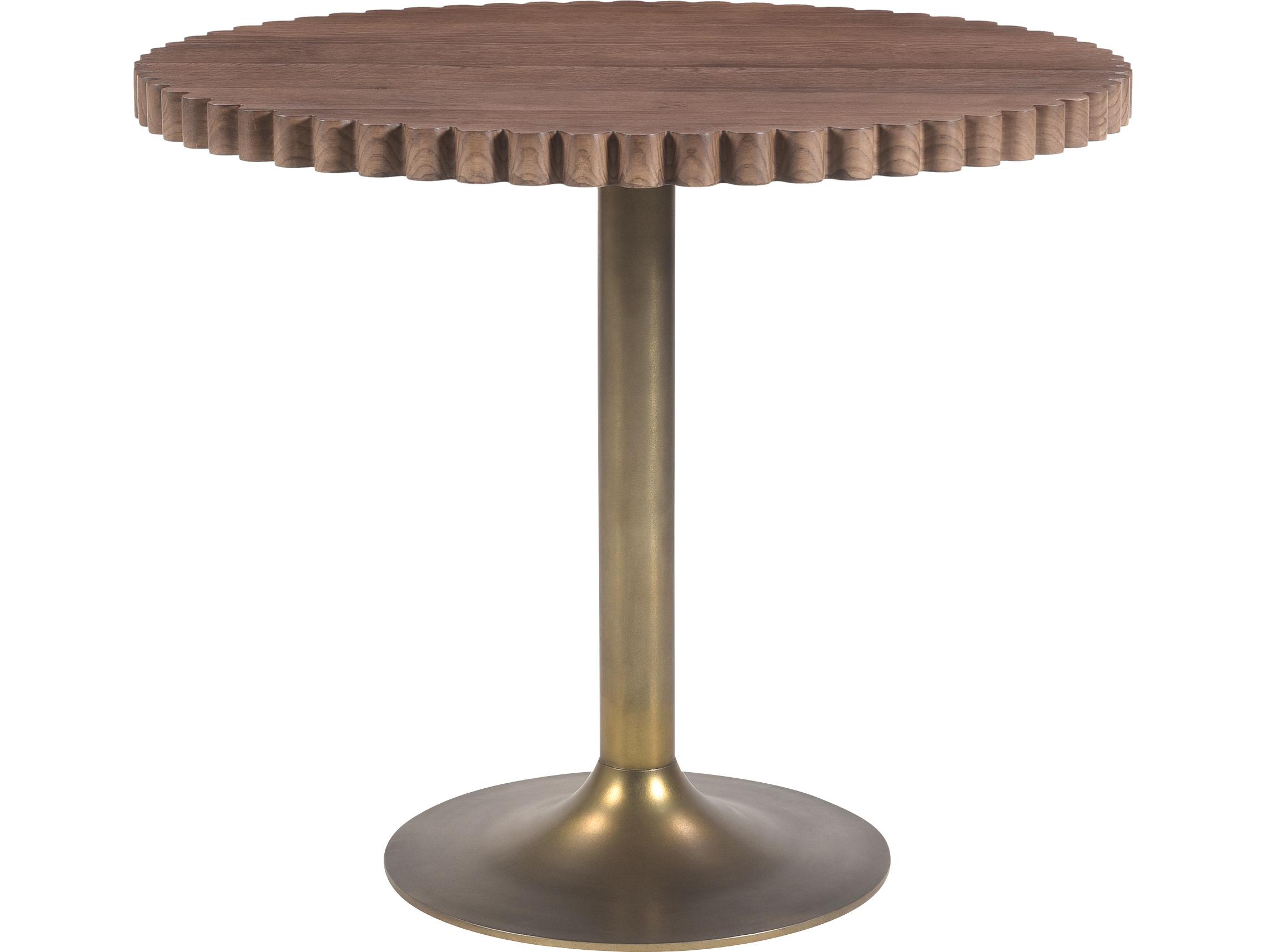 Moe's Home Nomi Round Wood Brown Cafe Table