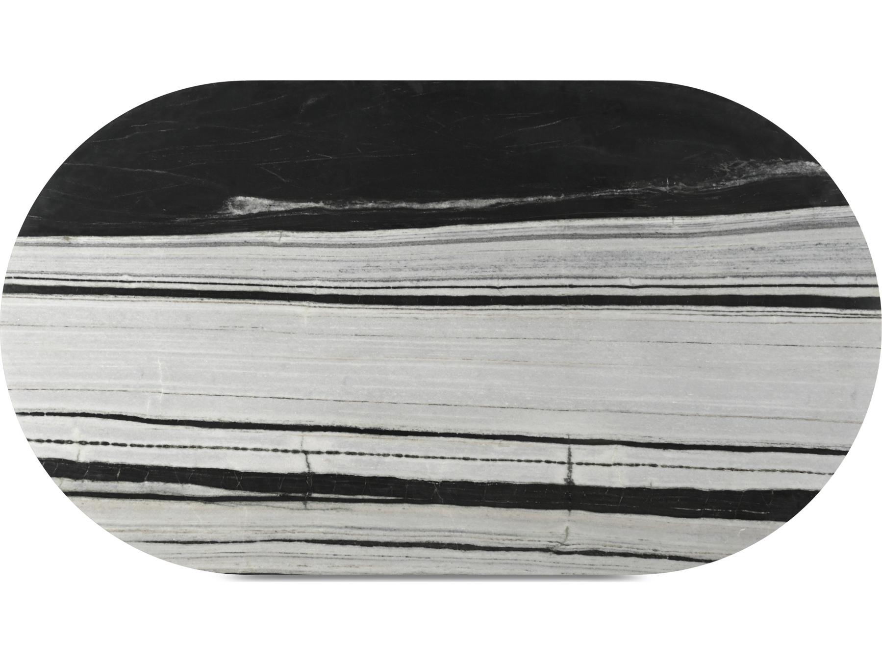 Moe's Home Celia Oval Dining Table Panda Marble