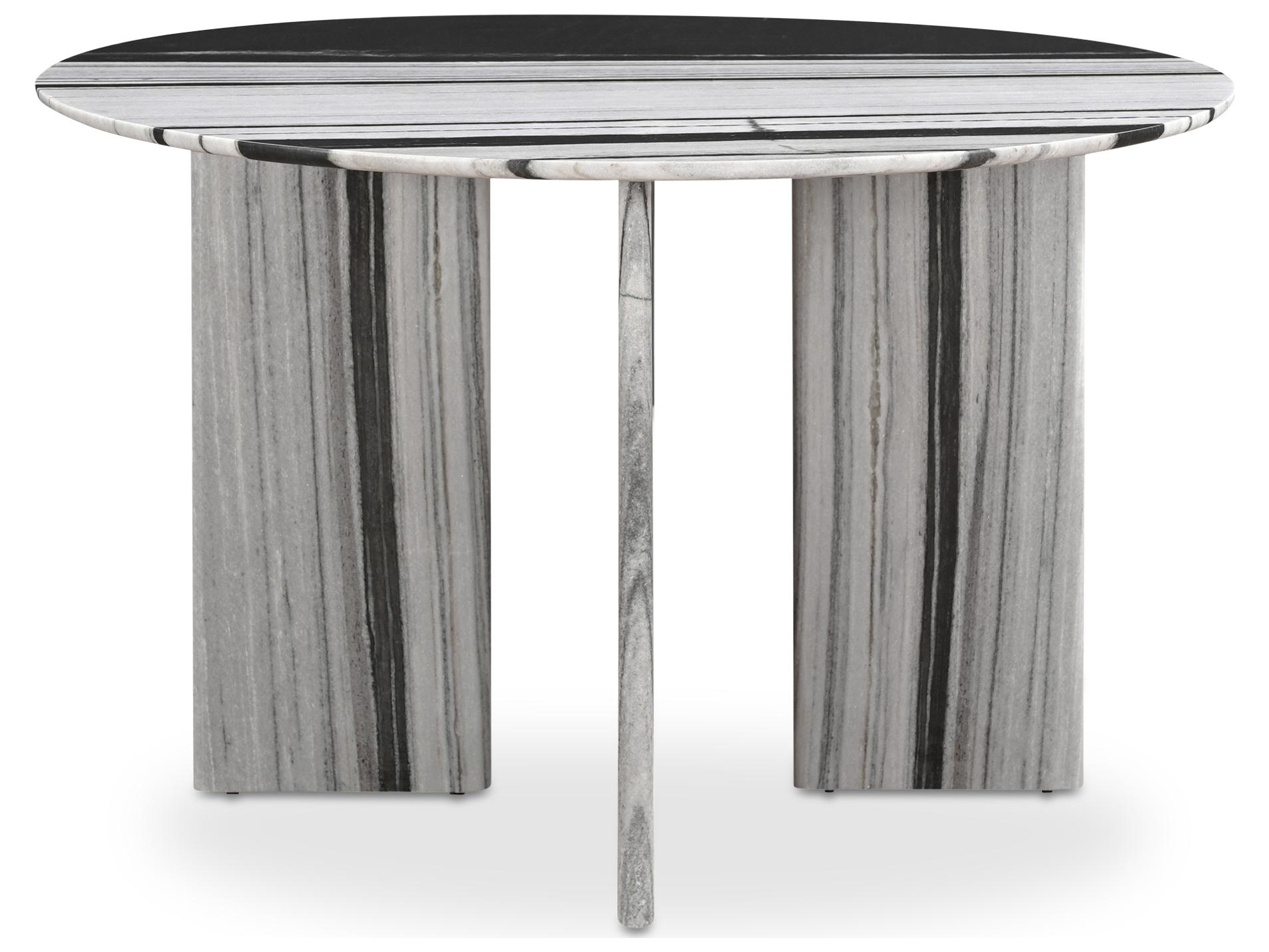 Moe's Home Celia Round Dining Table Panda Marble