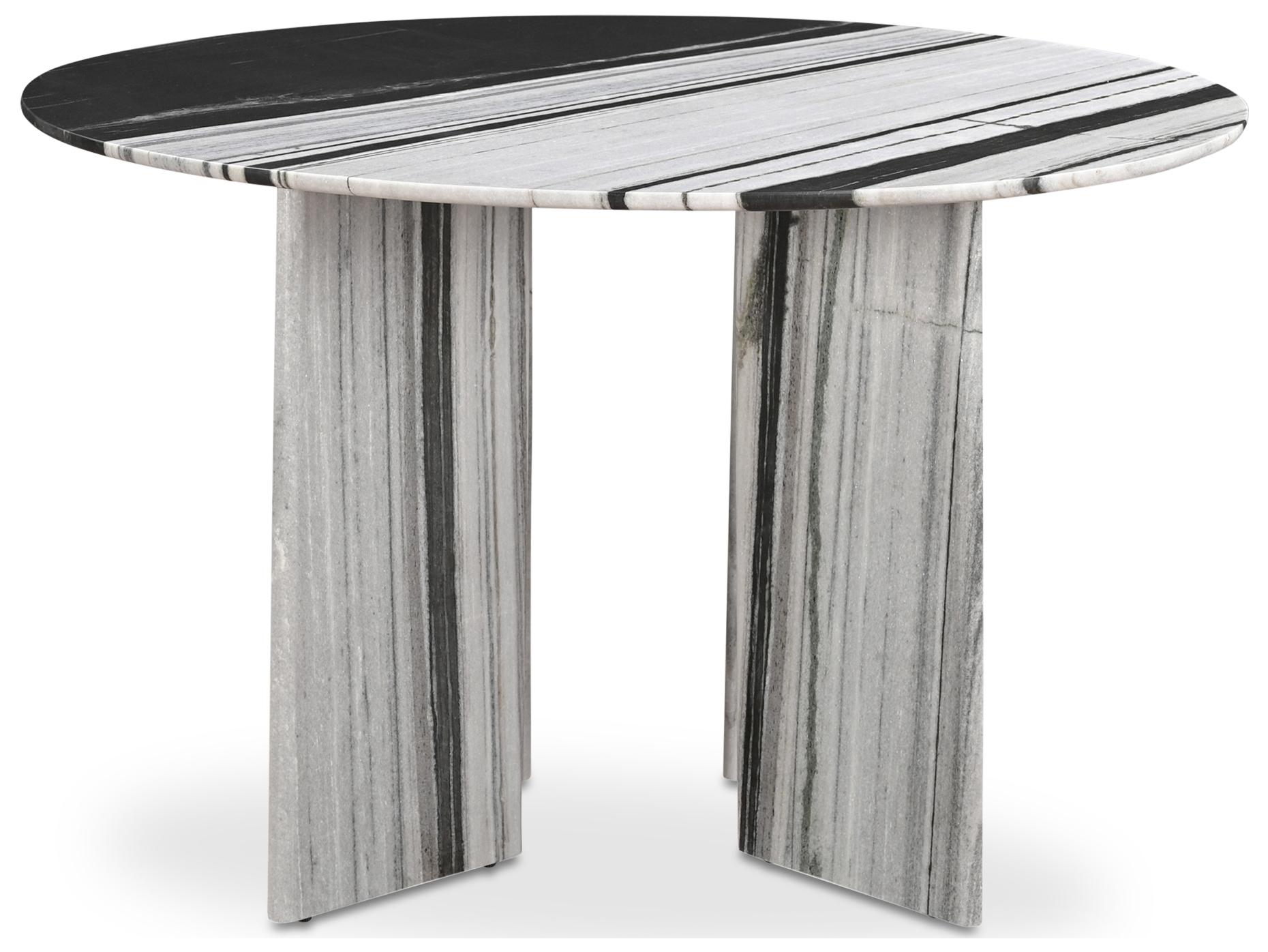 Moe's Home Celia Round Dining Table Panda Marble