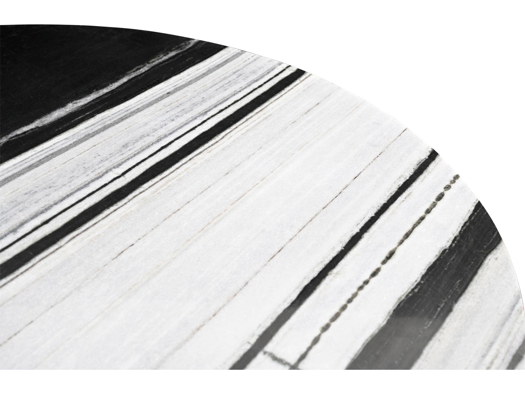 Moe's Home Celia Round Dining Table Panda Marble