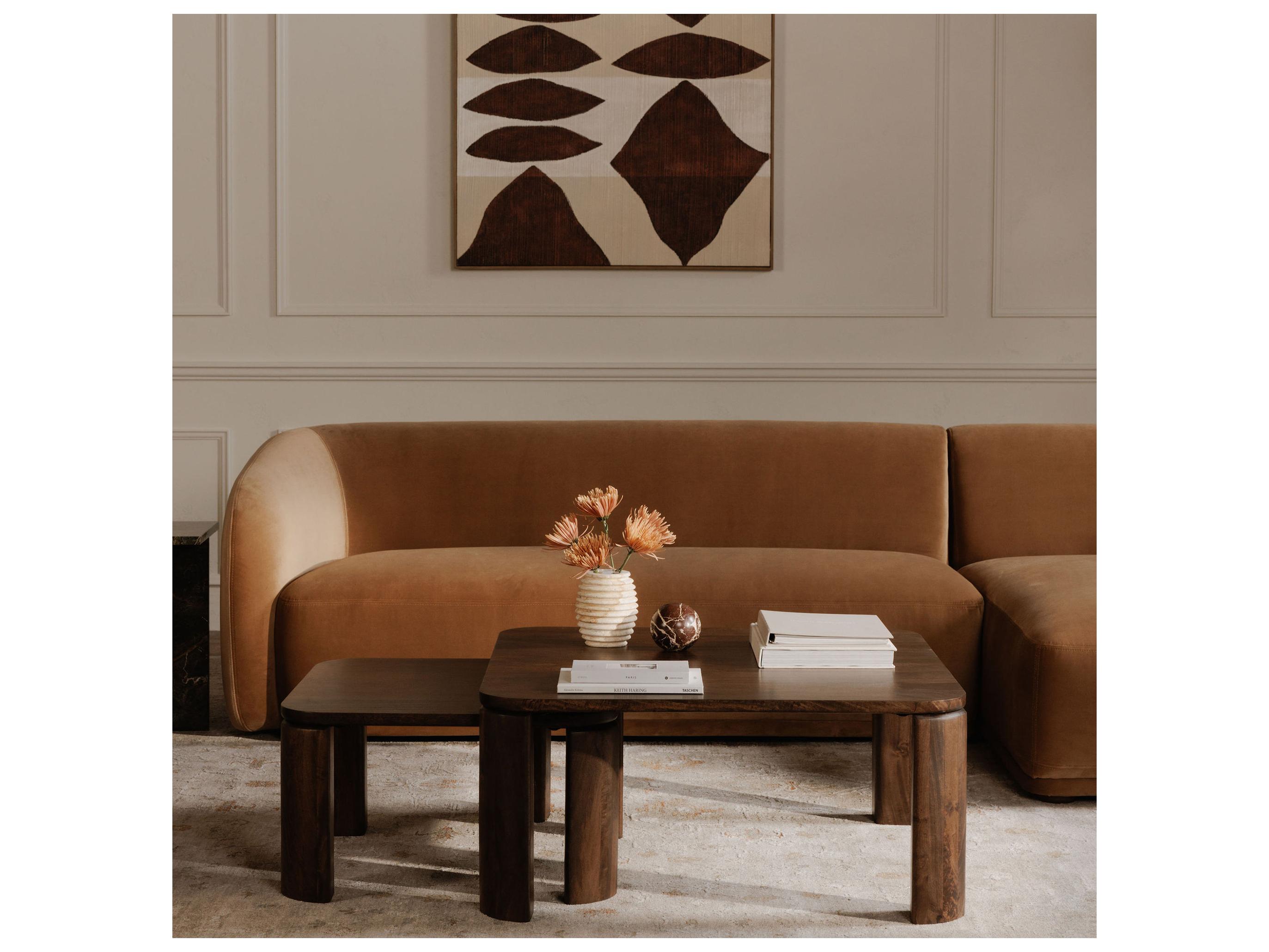 Moe's Home Bailey Square Wood Nesting Coffee Table