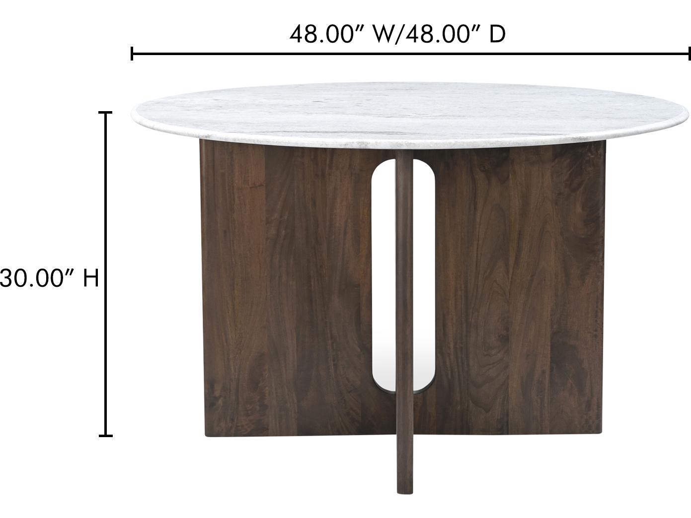 Moe's Home Stanley Round Marble Dining Table