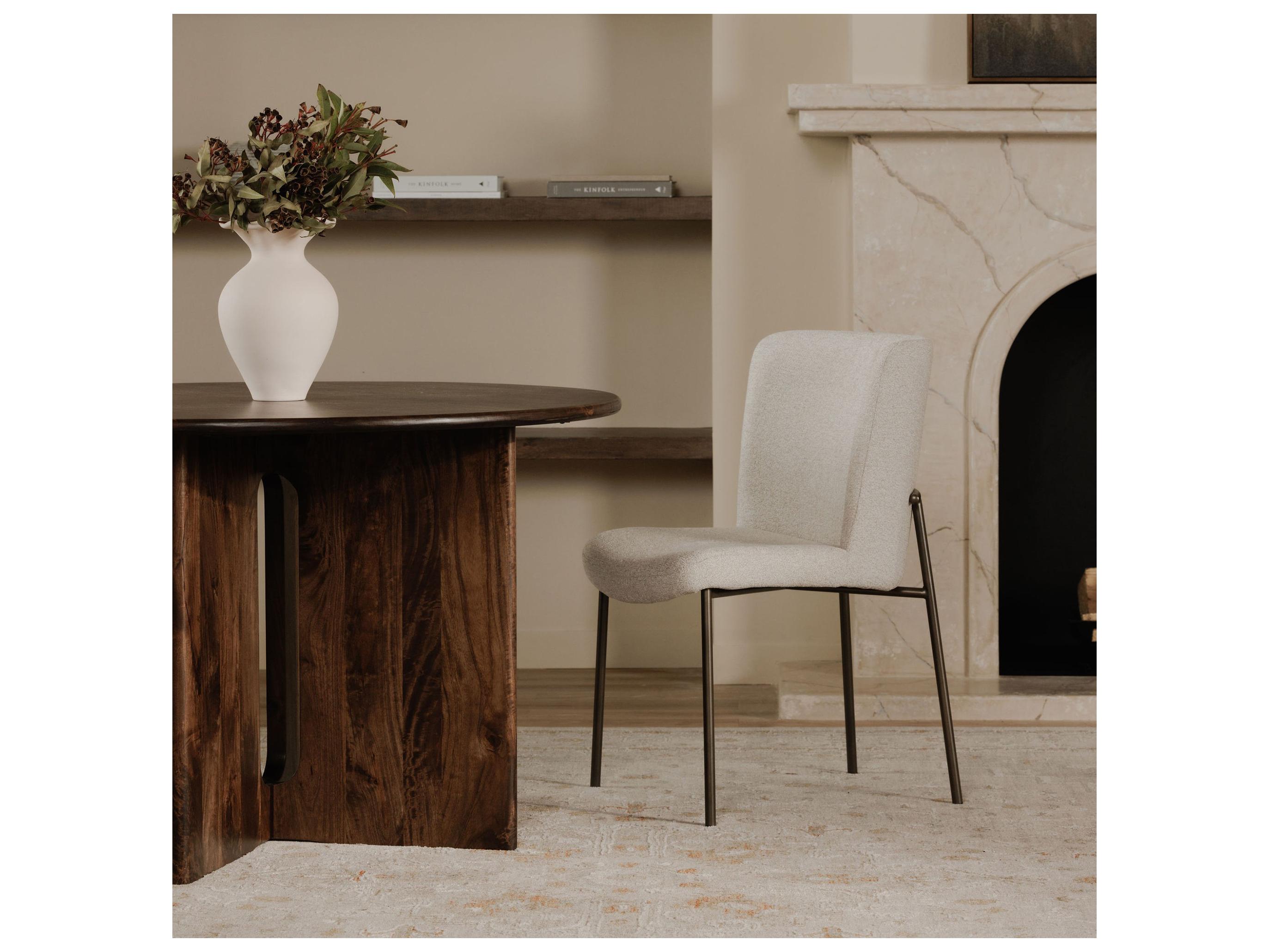 Moe's Home Stanley Round Wood Dining Table