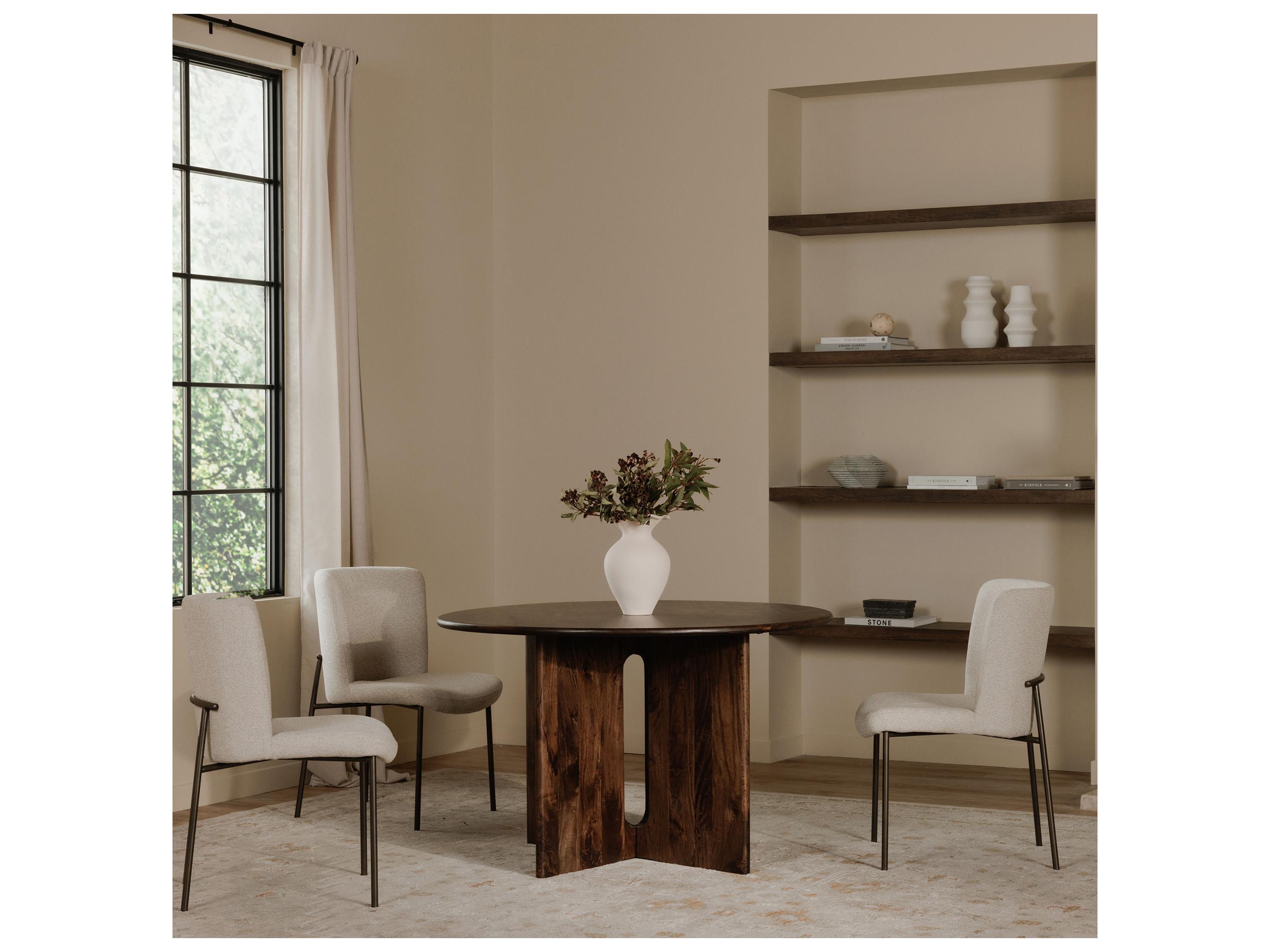 Moe's Home Stanley Round Wood Dining Table