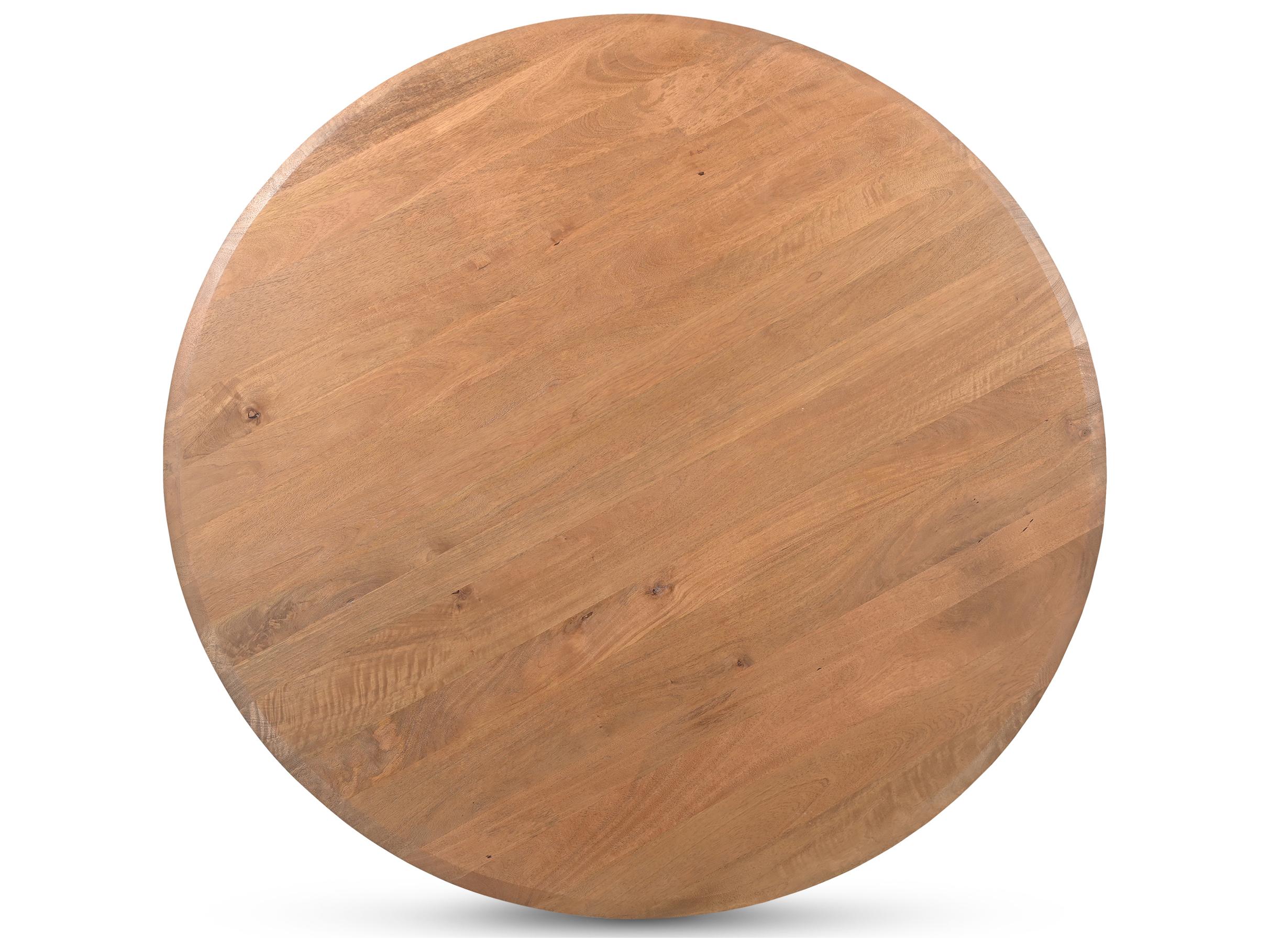 Moe's Home Wesley Round Wood Brown Dining Table