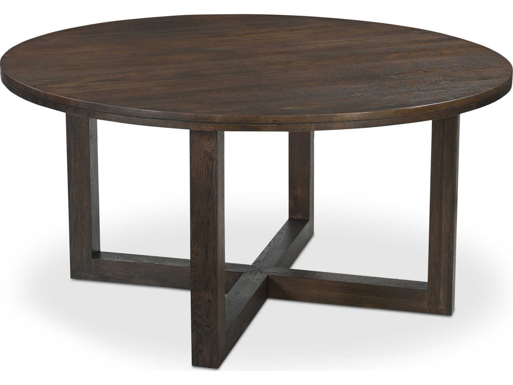 Moe's Home Joel Round Wood Brown Dining Table