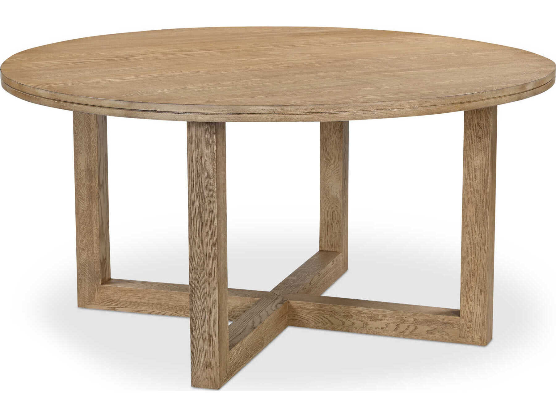 Moe's Home Joel Round Wood Natural Dining Table