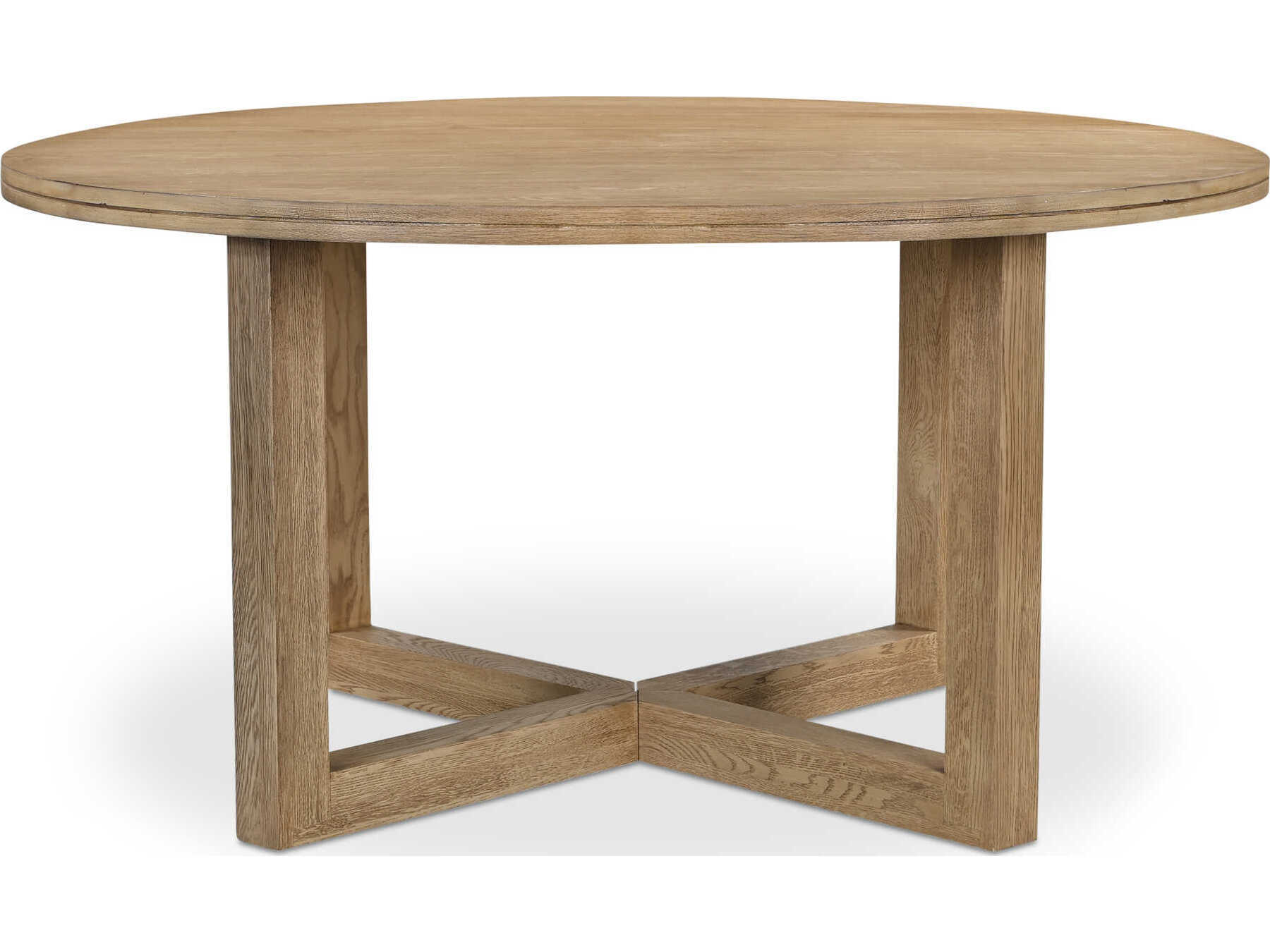 Moe's Home Joel Round Wood Natural Dining Table