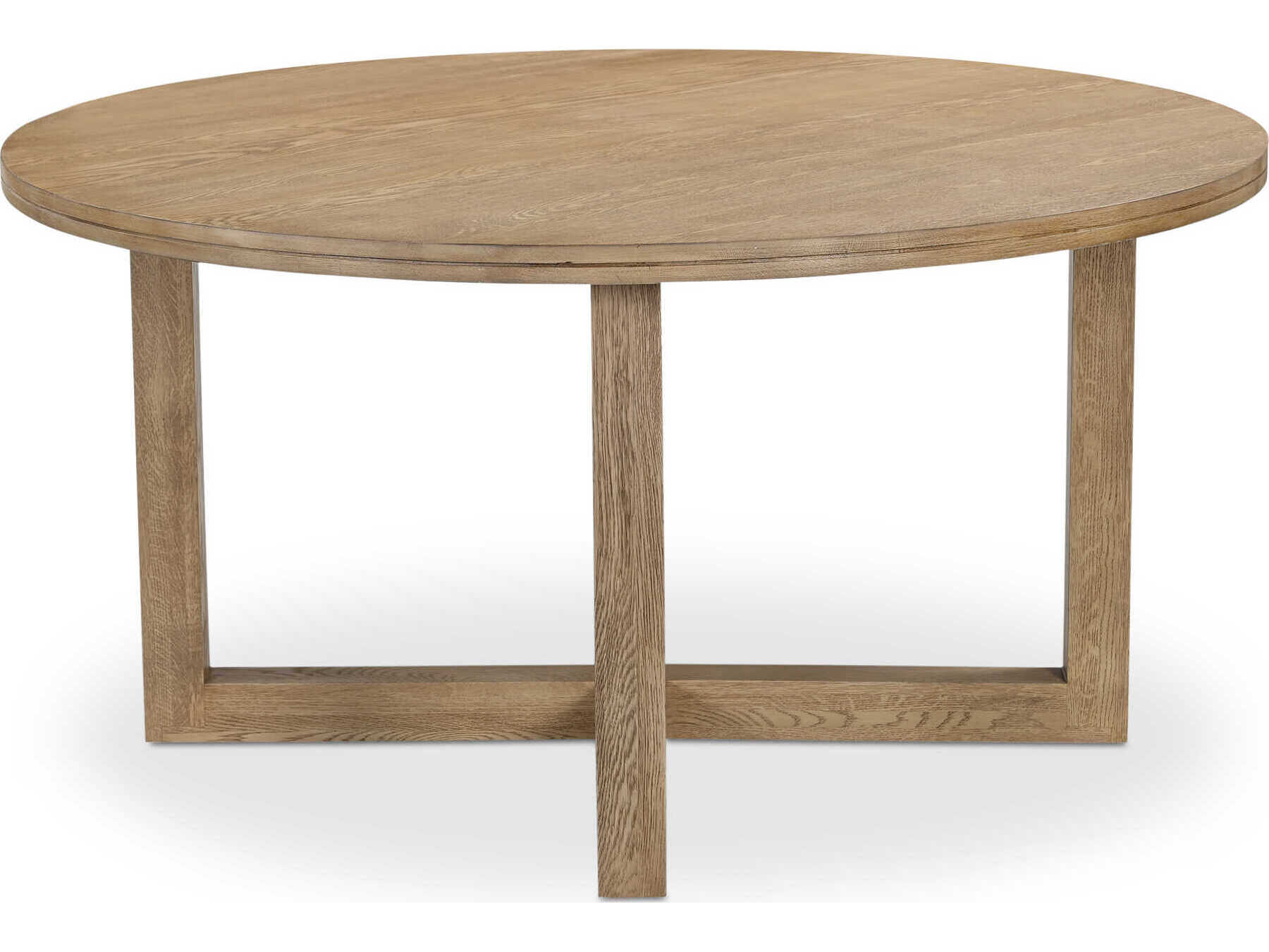 Moe's Home Joel Round Wood Natural Dining Table