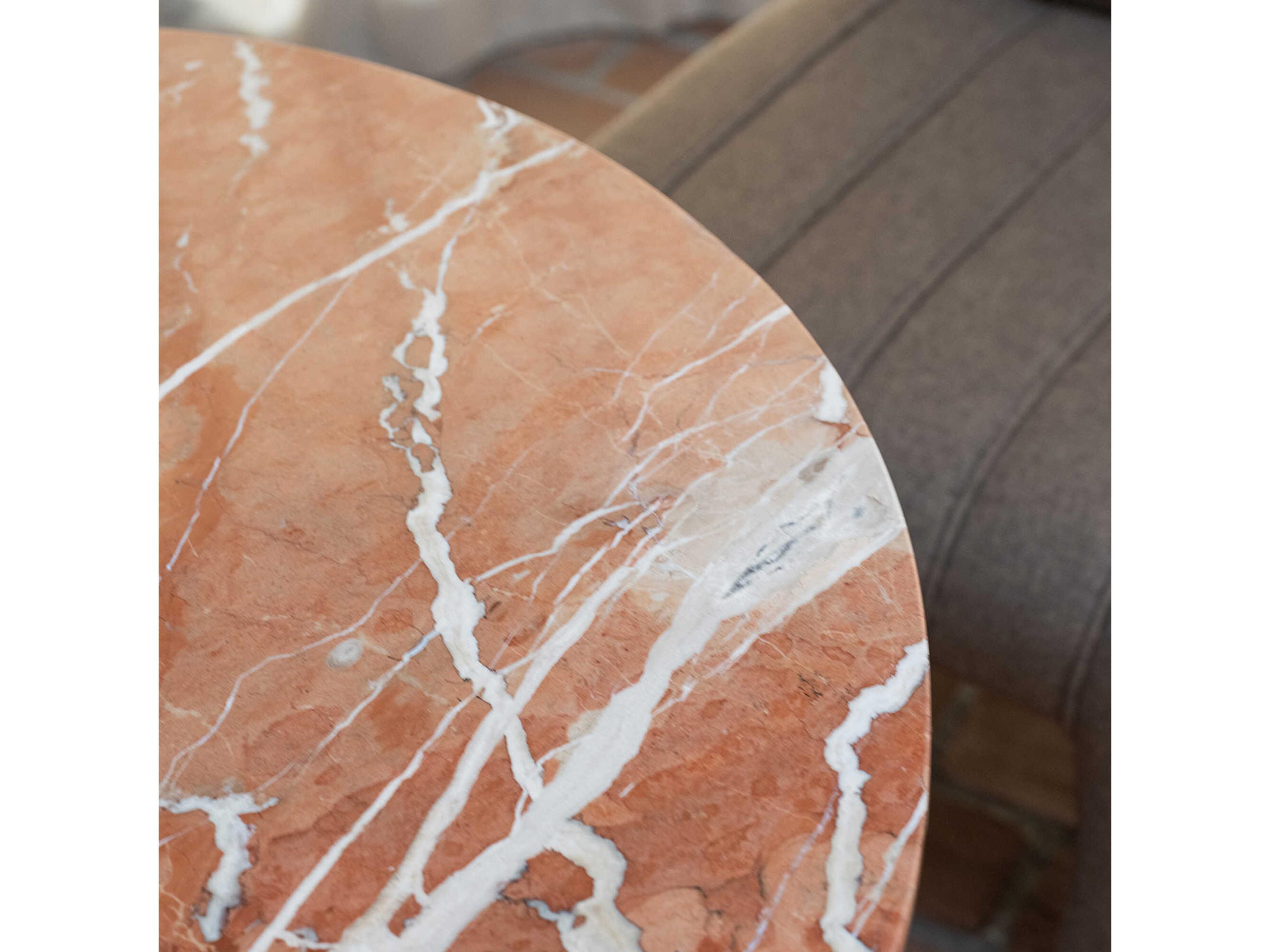Moe's Home Sage Round Marble Red Dining Table