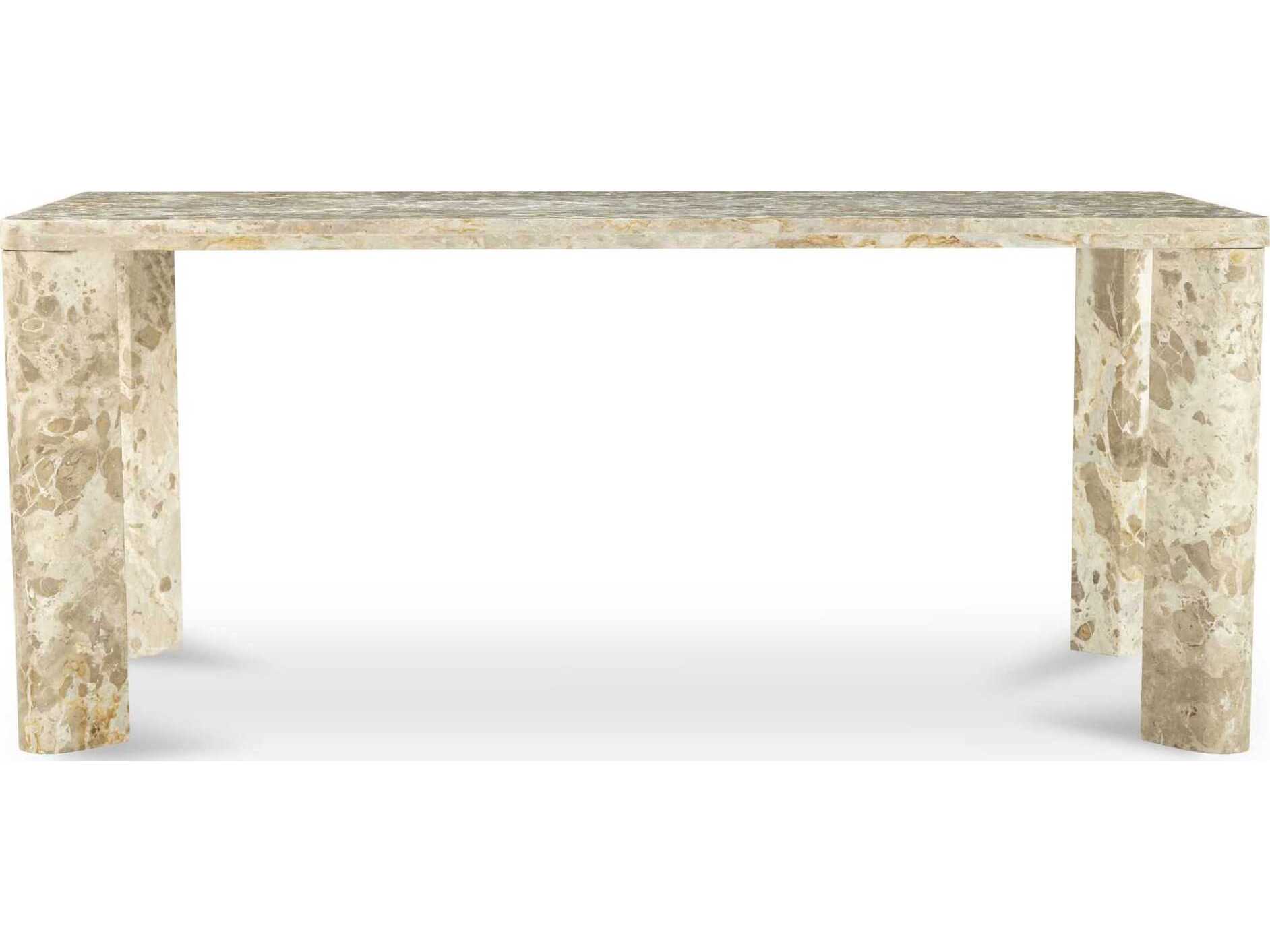 Moe's Home Segment Rectangular Marble Beige Dining Table