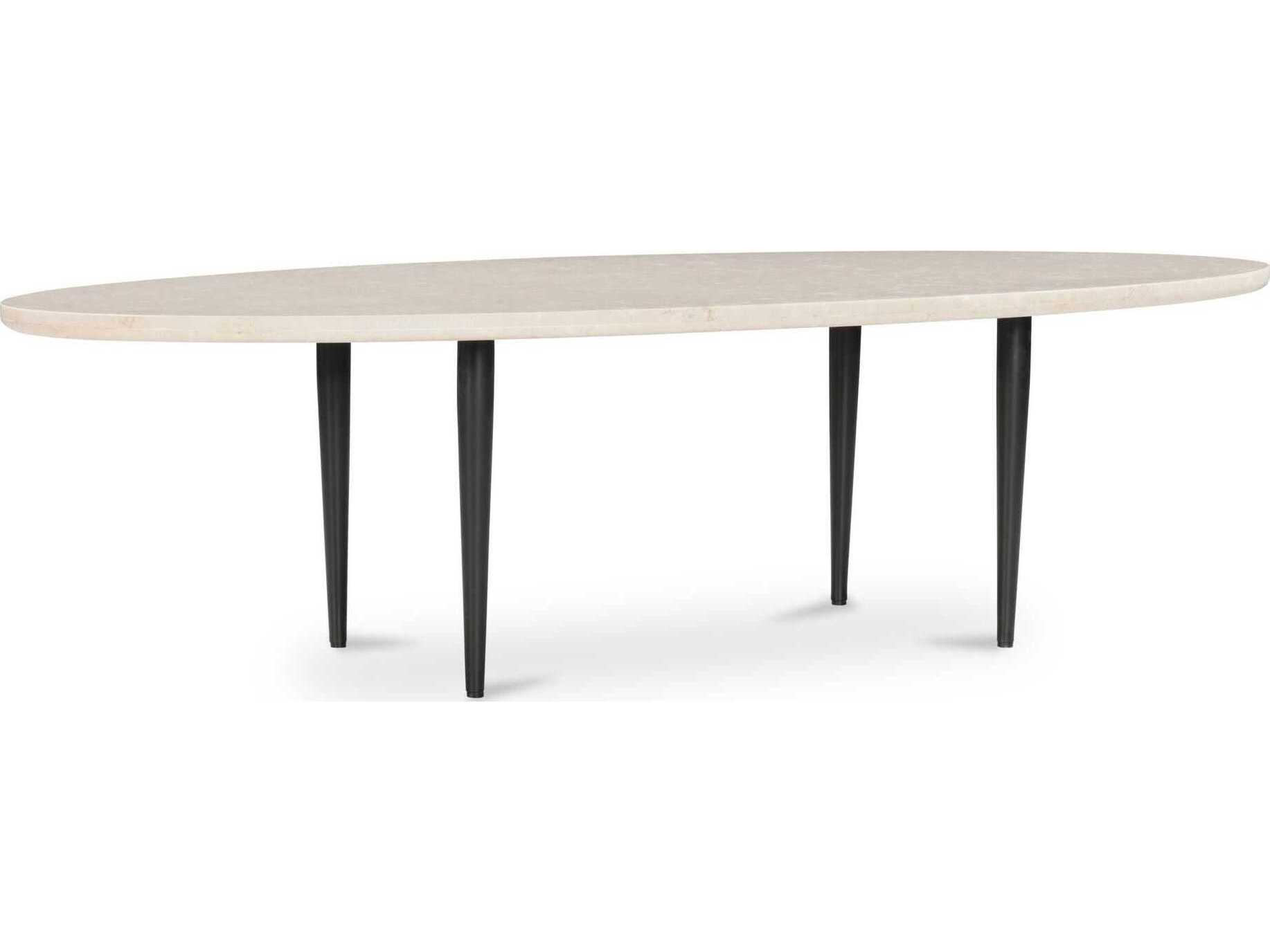 Moe's Home Winona Oval Marble Beige Coffee Table