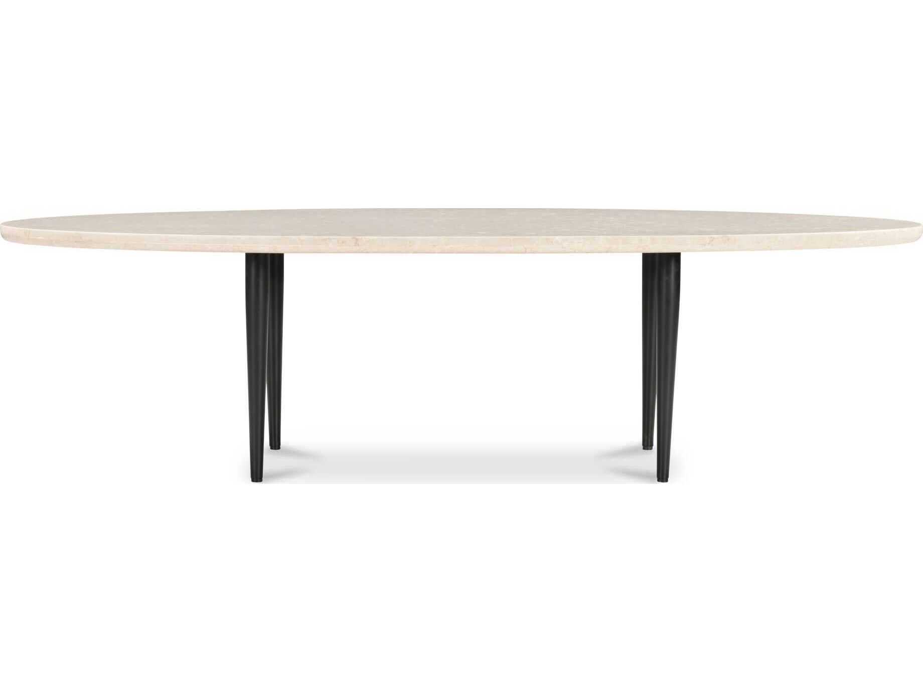 Moe's Home Winona Oval Marble Beige Coffee Table