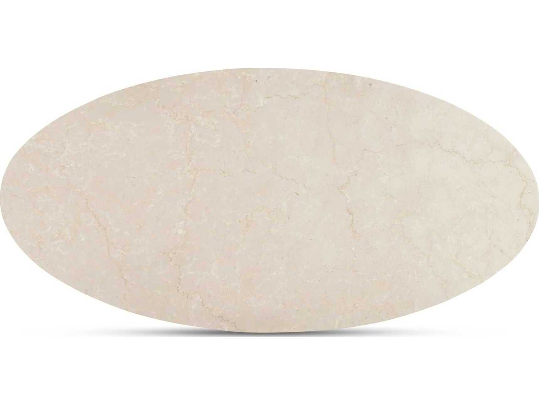 Moe's Home Winona Oval Marble Beige Coffee Table