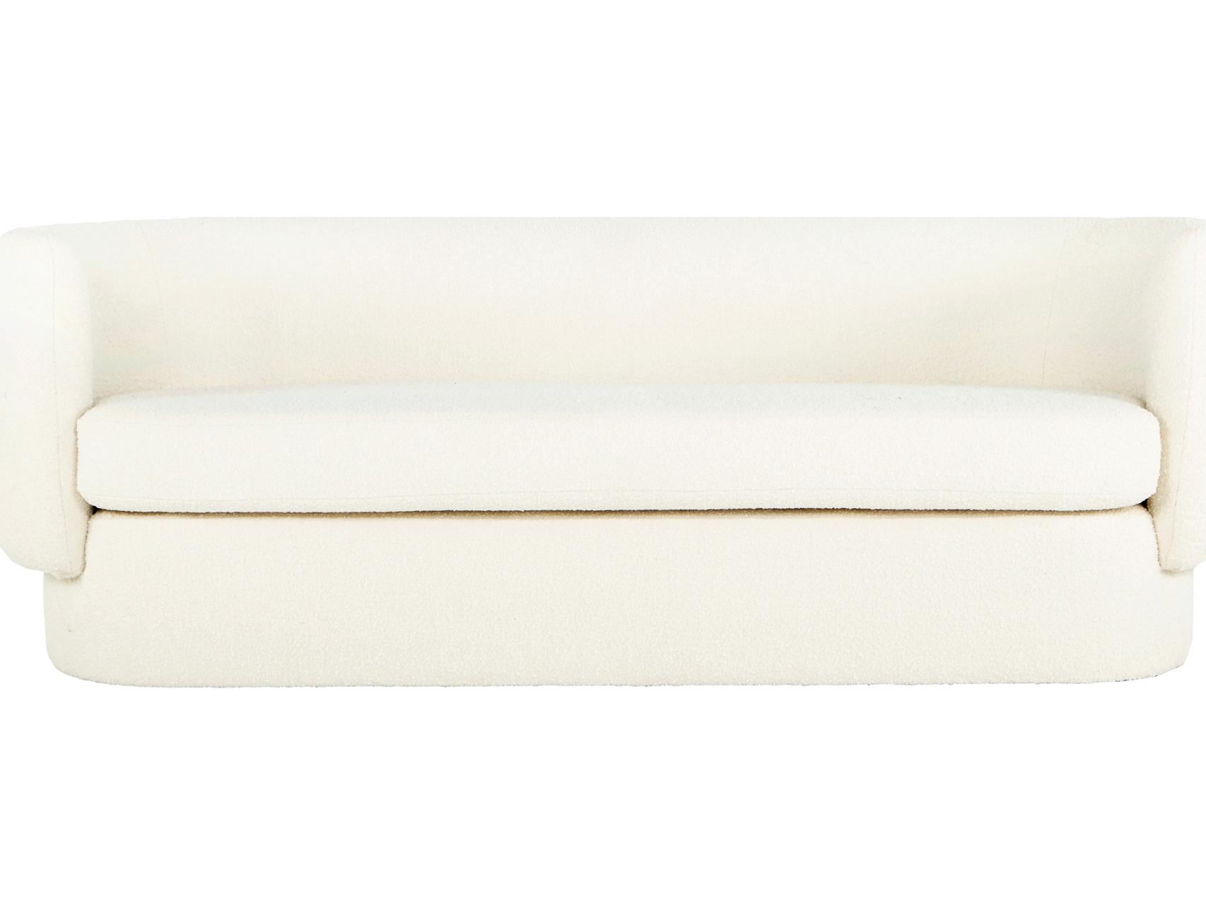 Moe's Home Maya White Upholstered Sofa