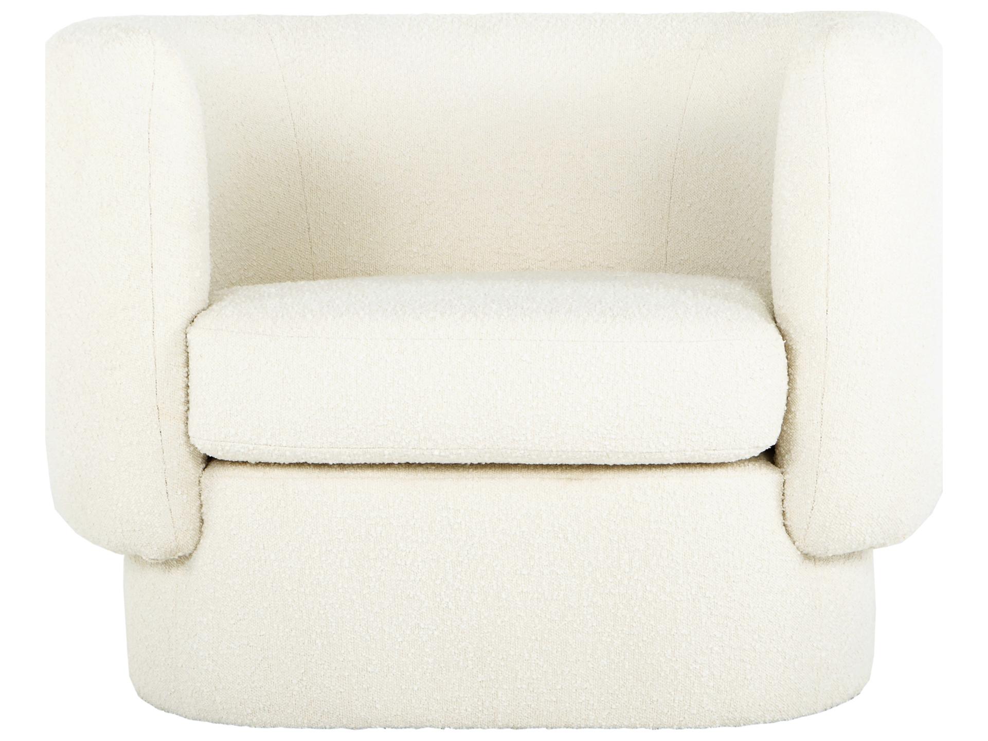 Moe's Home White Fabric Accent Chair