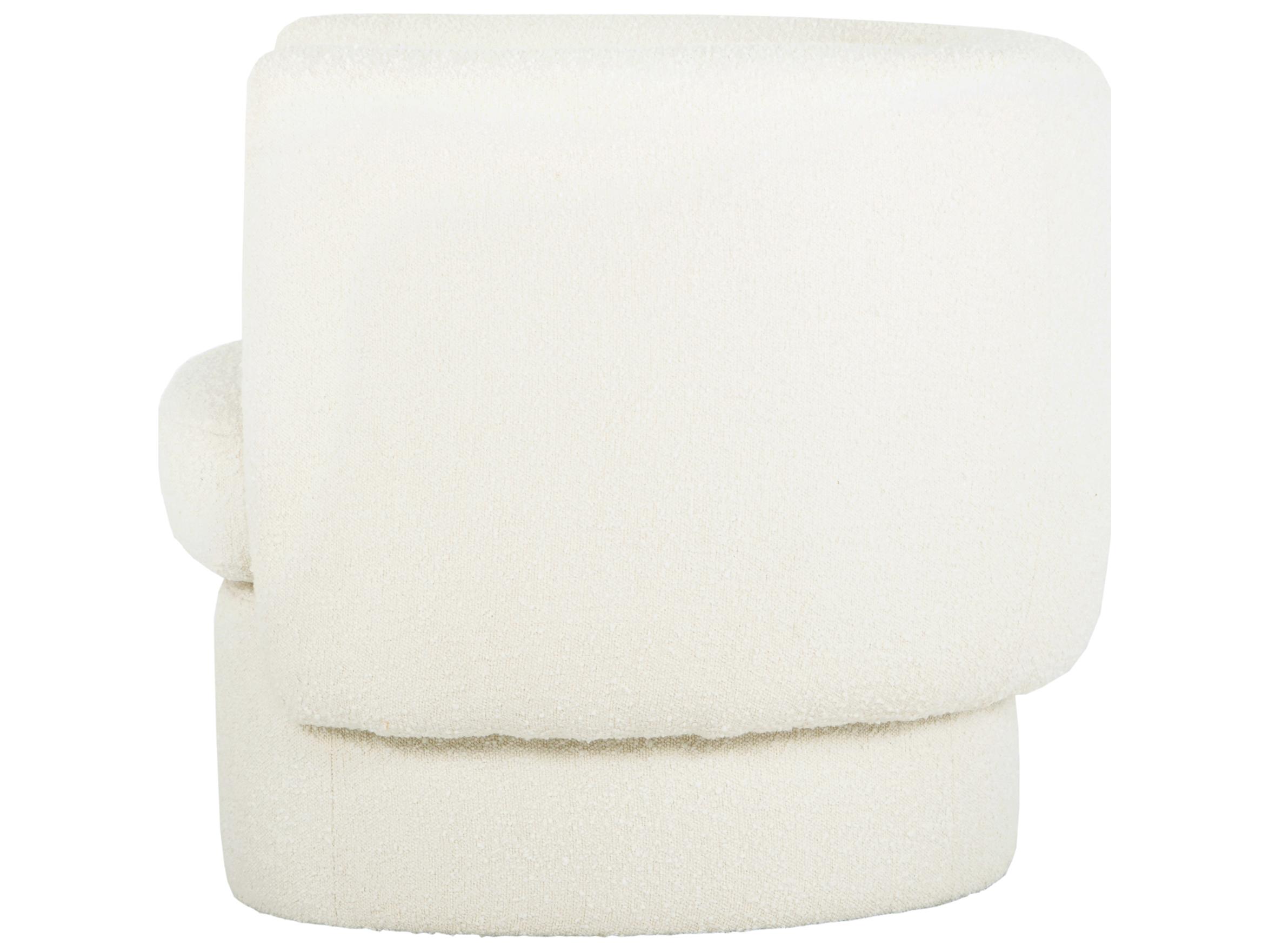Moe's Home White Fabric Accent Chair