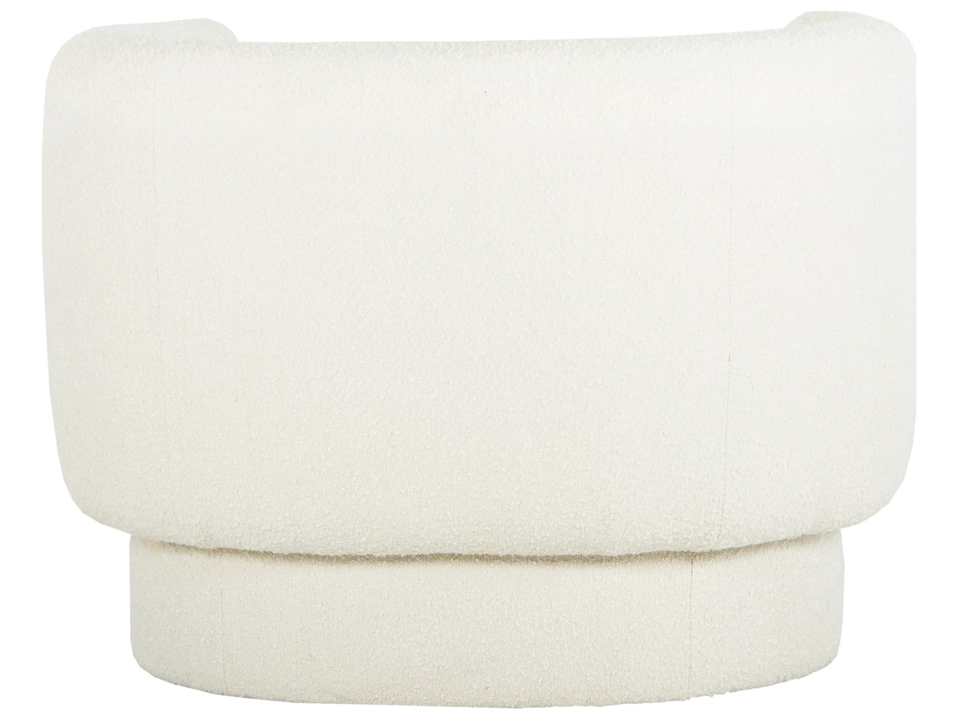 Moe's Home White Fabric Accent Chair