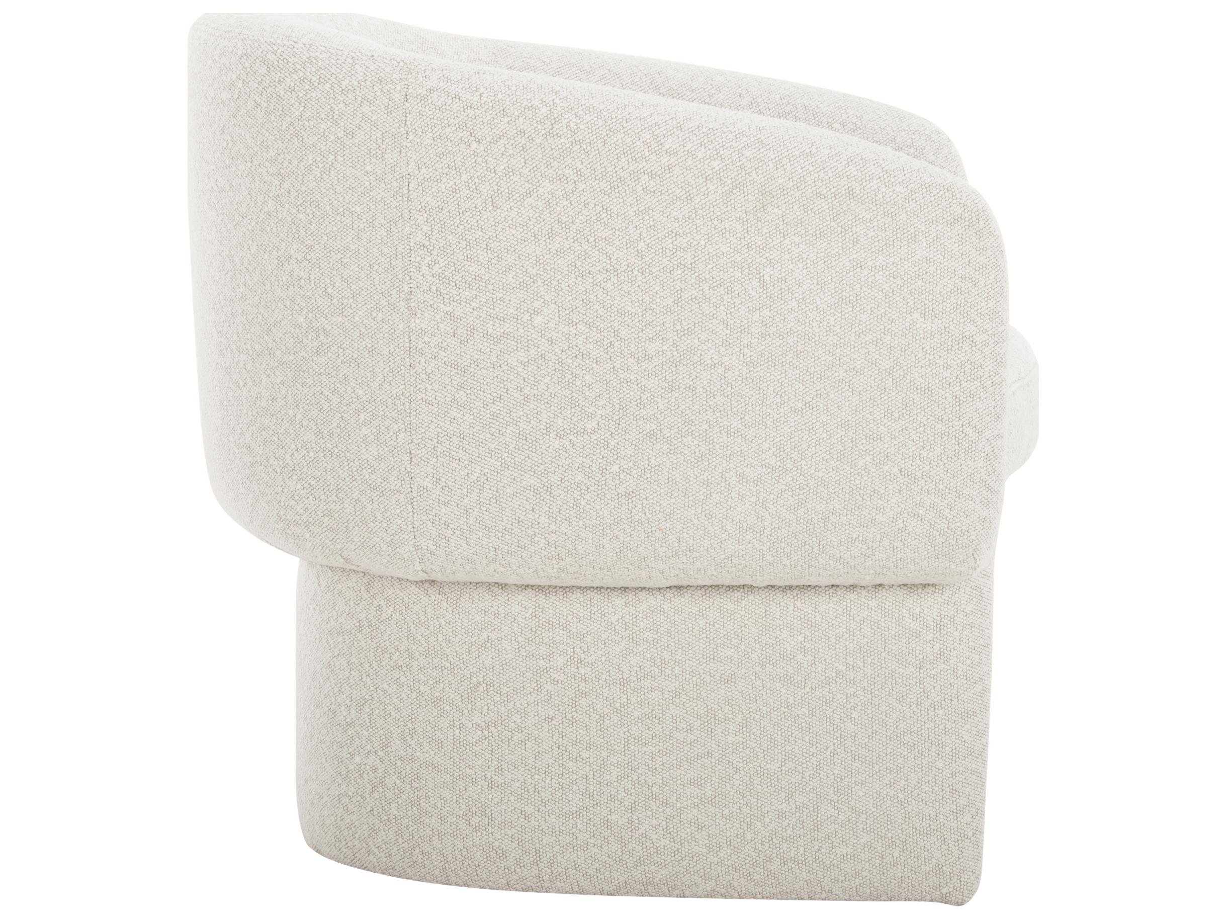 Moe's Home Franco White Fabric Accent Chair