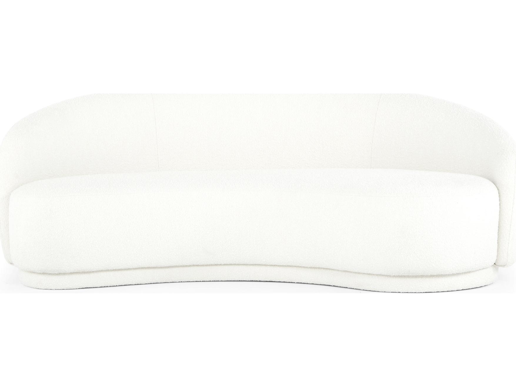Moe's Home Maya White Upholstered Sofa
