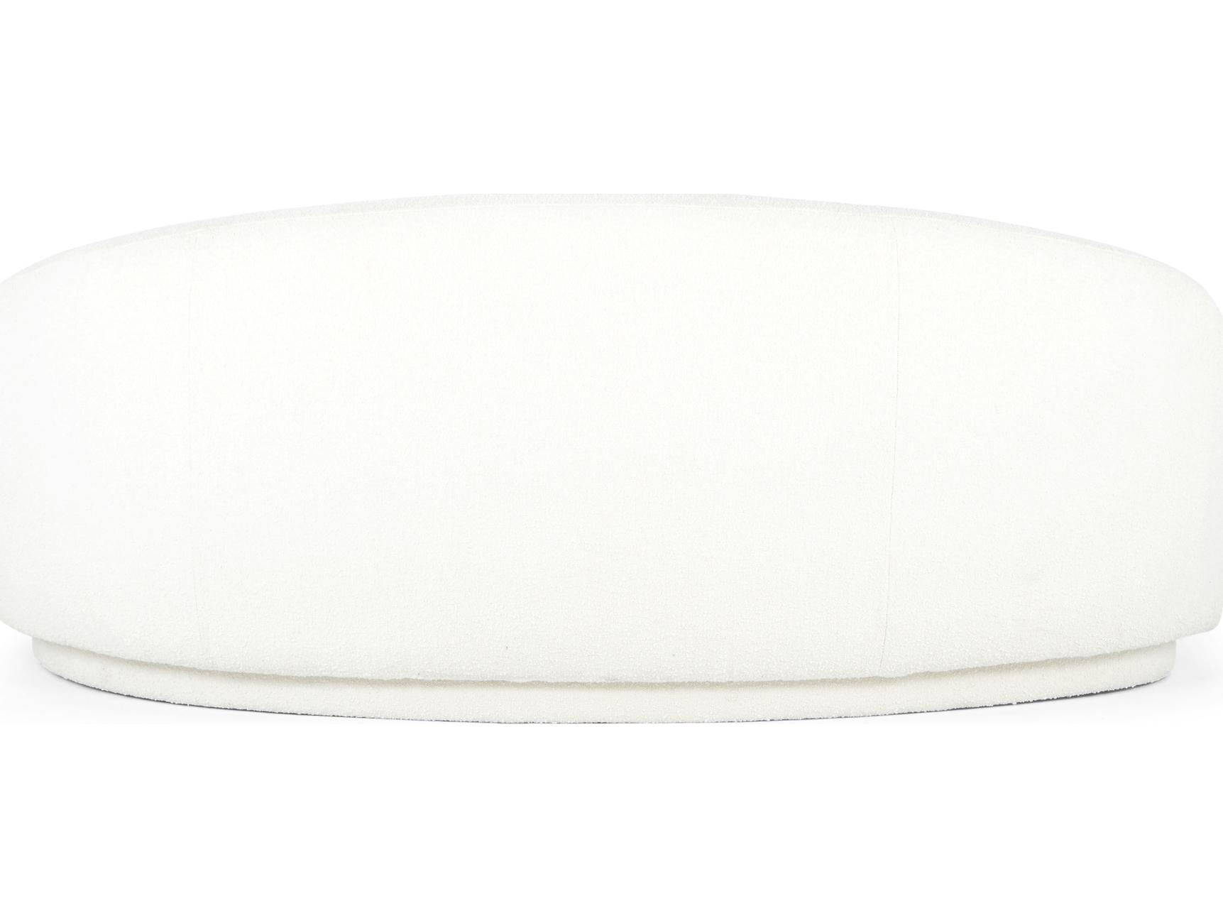 Moe's Home Maya White Upholstered Sofa