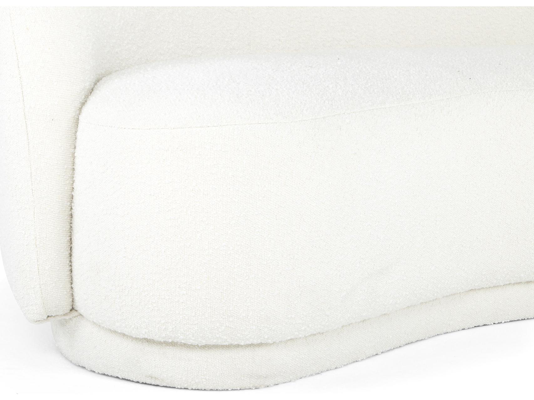 Moe's Home Maya White Upholstered Sofa