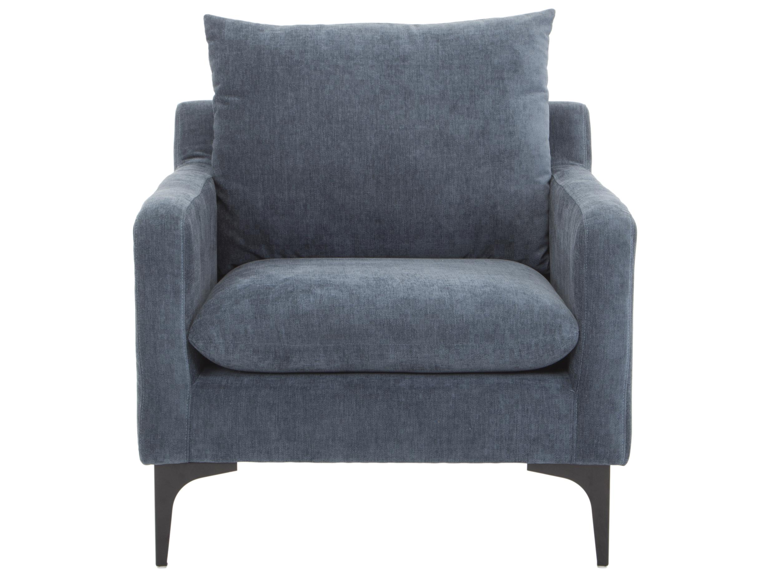 Moe's Home Paris Blue Fabric Accent Chair