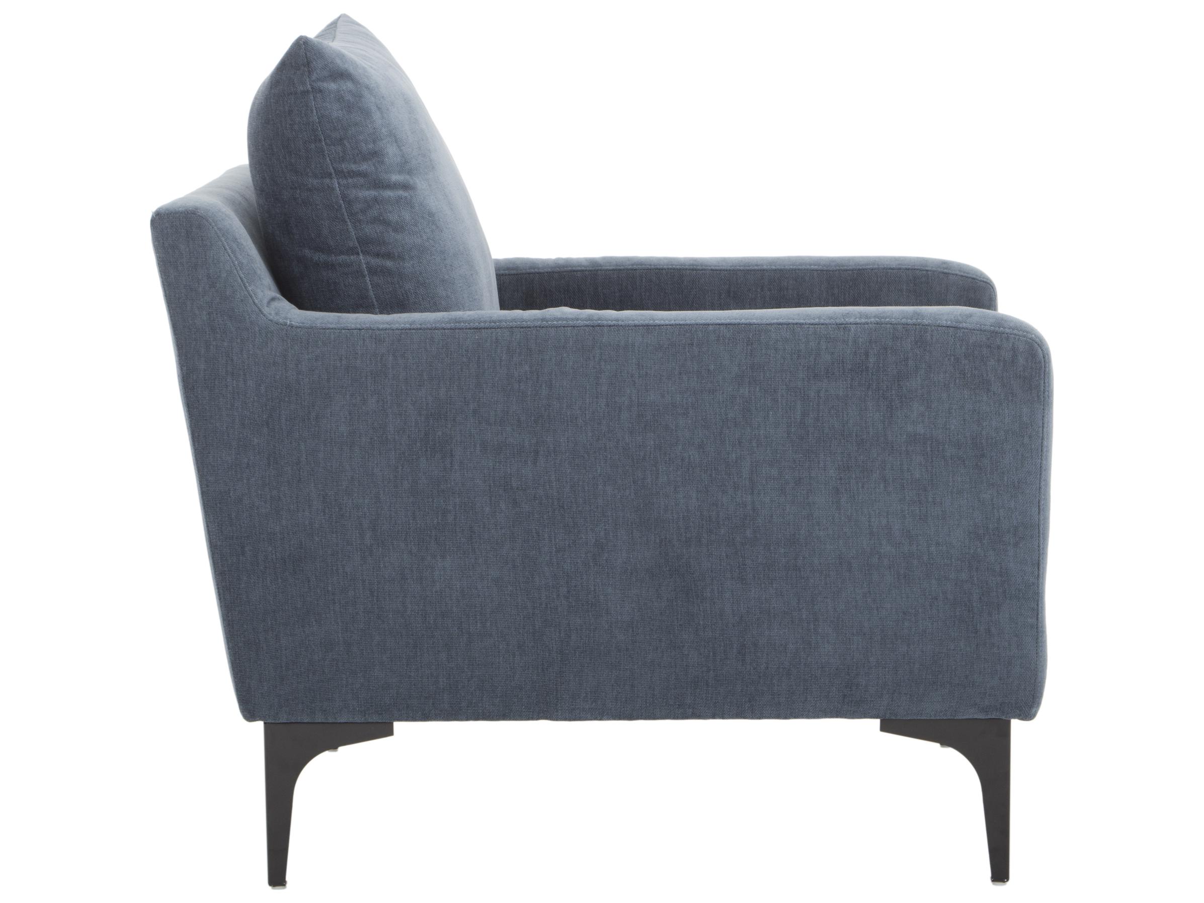 Moe's Home Paris Blue Fabric Accent Chair