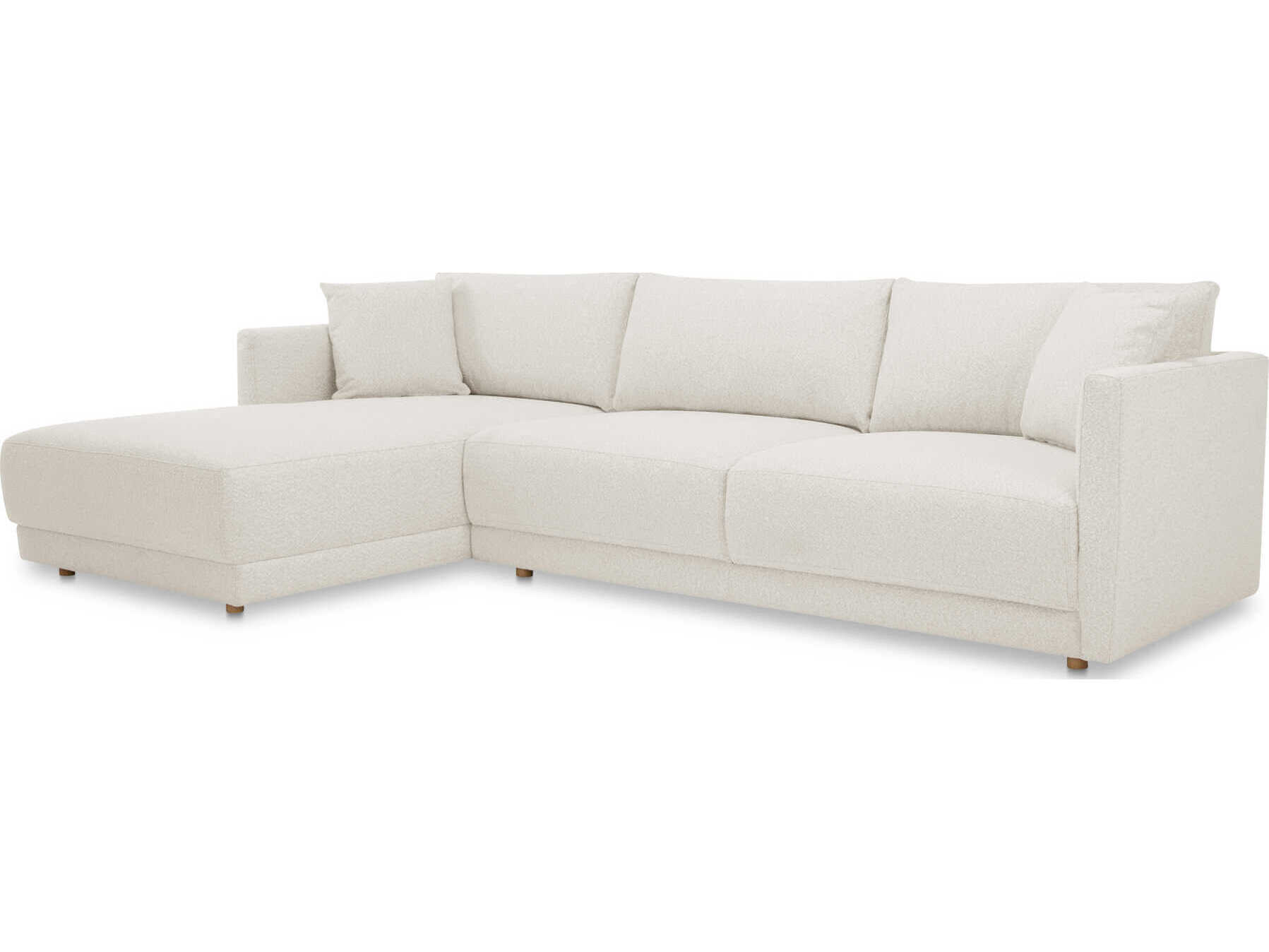 Moe's Home Bryn Beige Upholstered Sectional Sofa