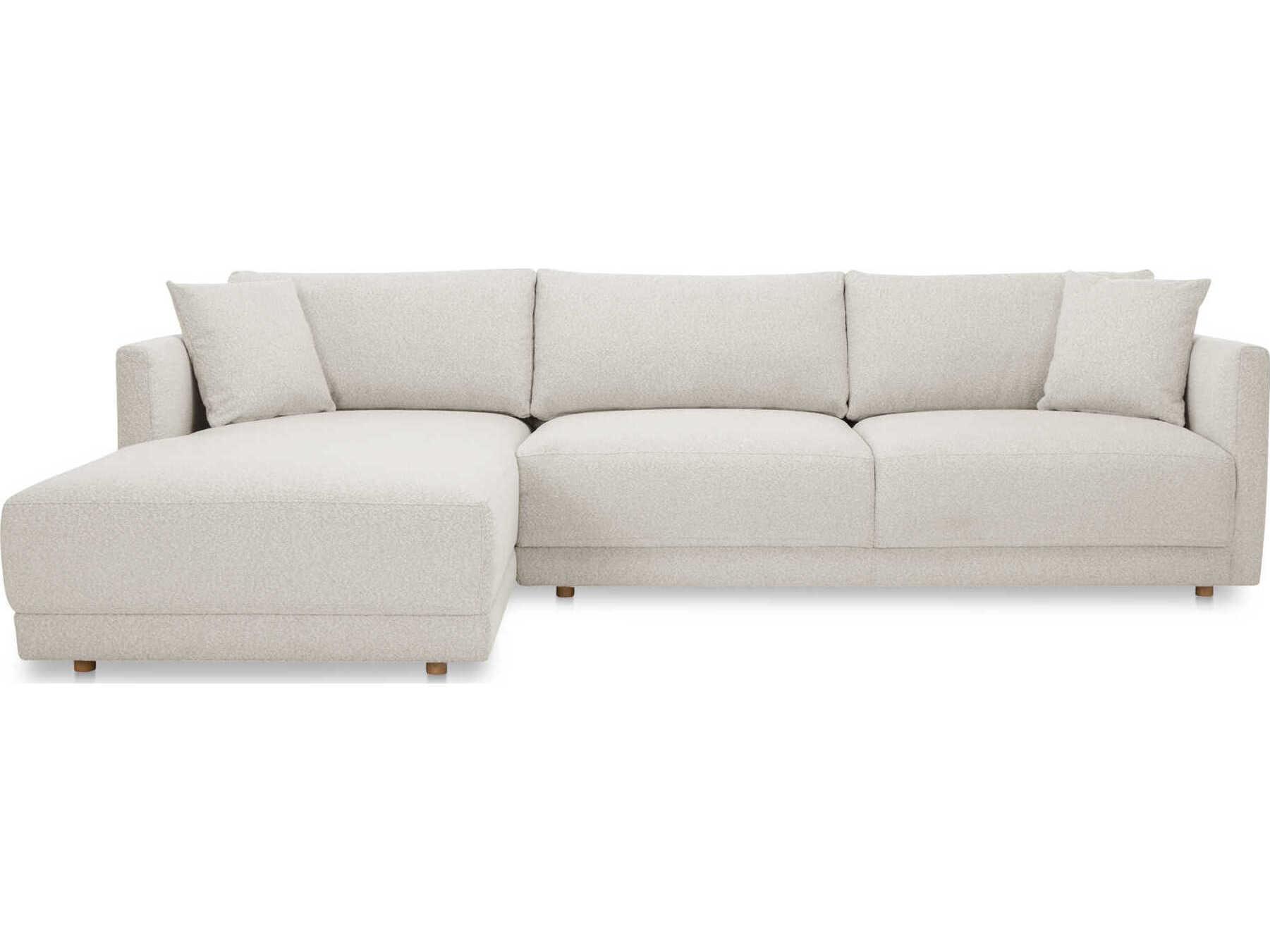Moe's Home Bryn Beige Upholstered Sectional Sofa