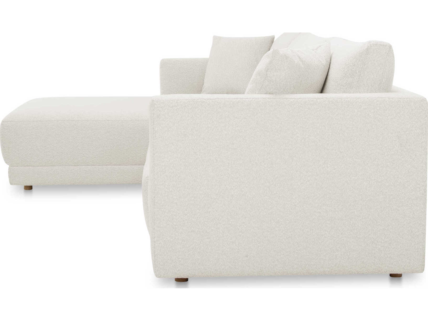 Moe's Home Bryn Beige Upholstered Sectional Sofa