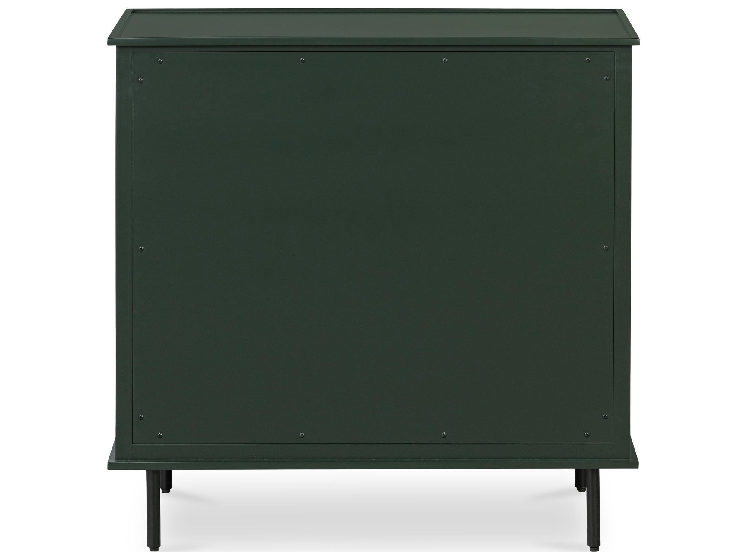 Moe's Home Reagan 3 Drawer Nightstand Deep Green
