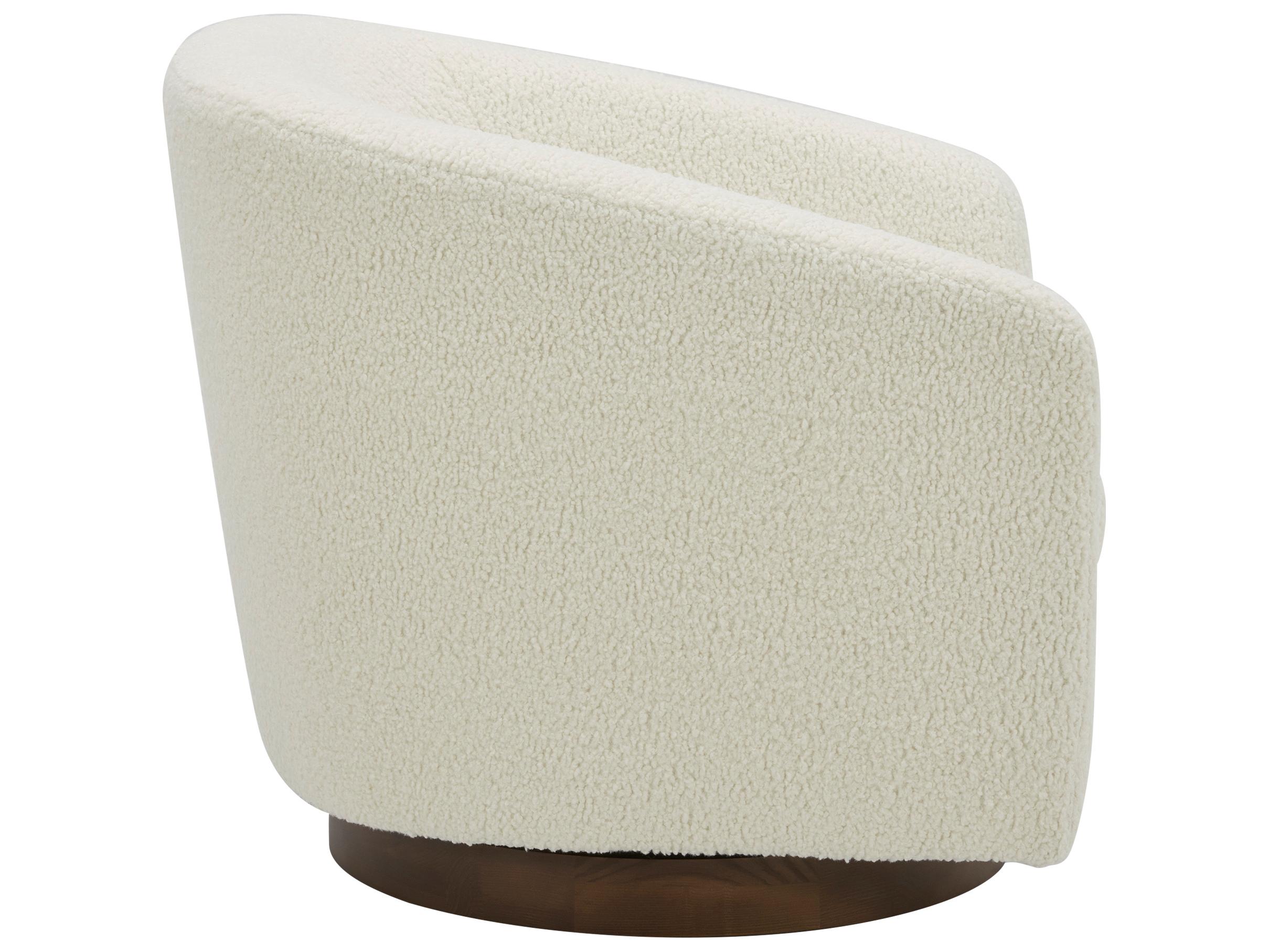 Moe's Home Swivel White Fabric Accent Chair
