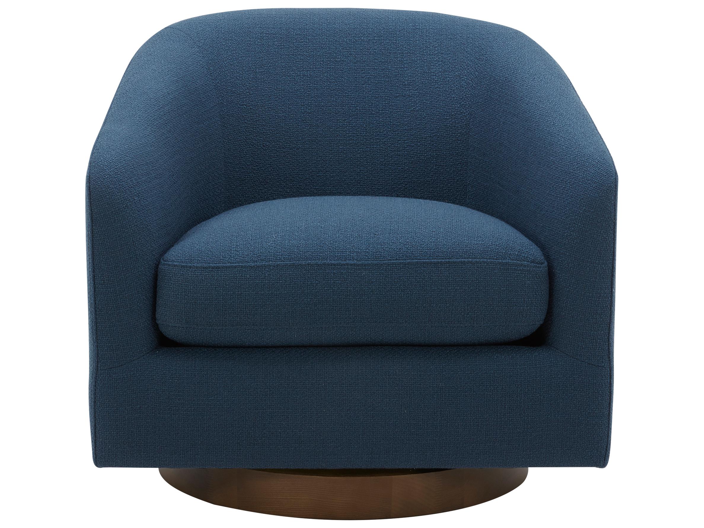 Moe's Home Swivel Blue Fabric Accent Chair