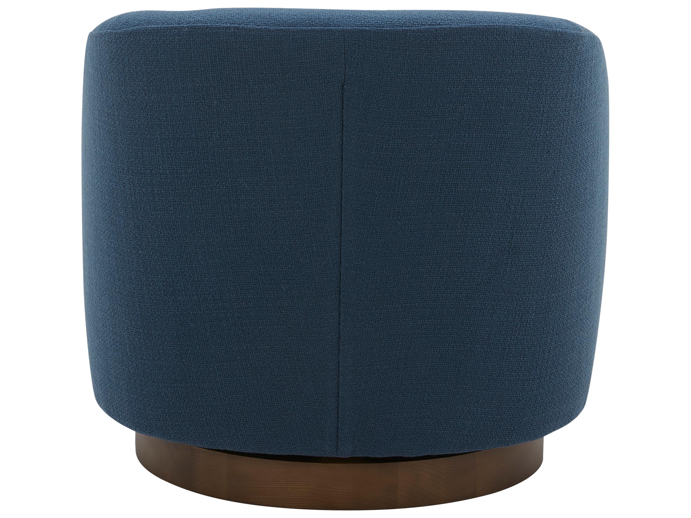 Moe's Home Swivel Blue Fabric Accent Chair