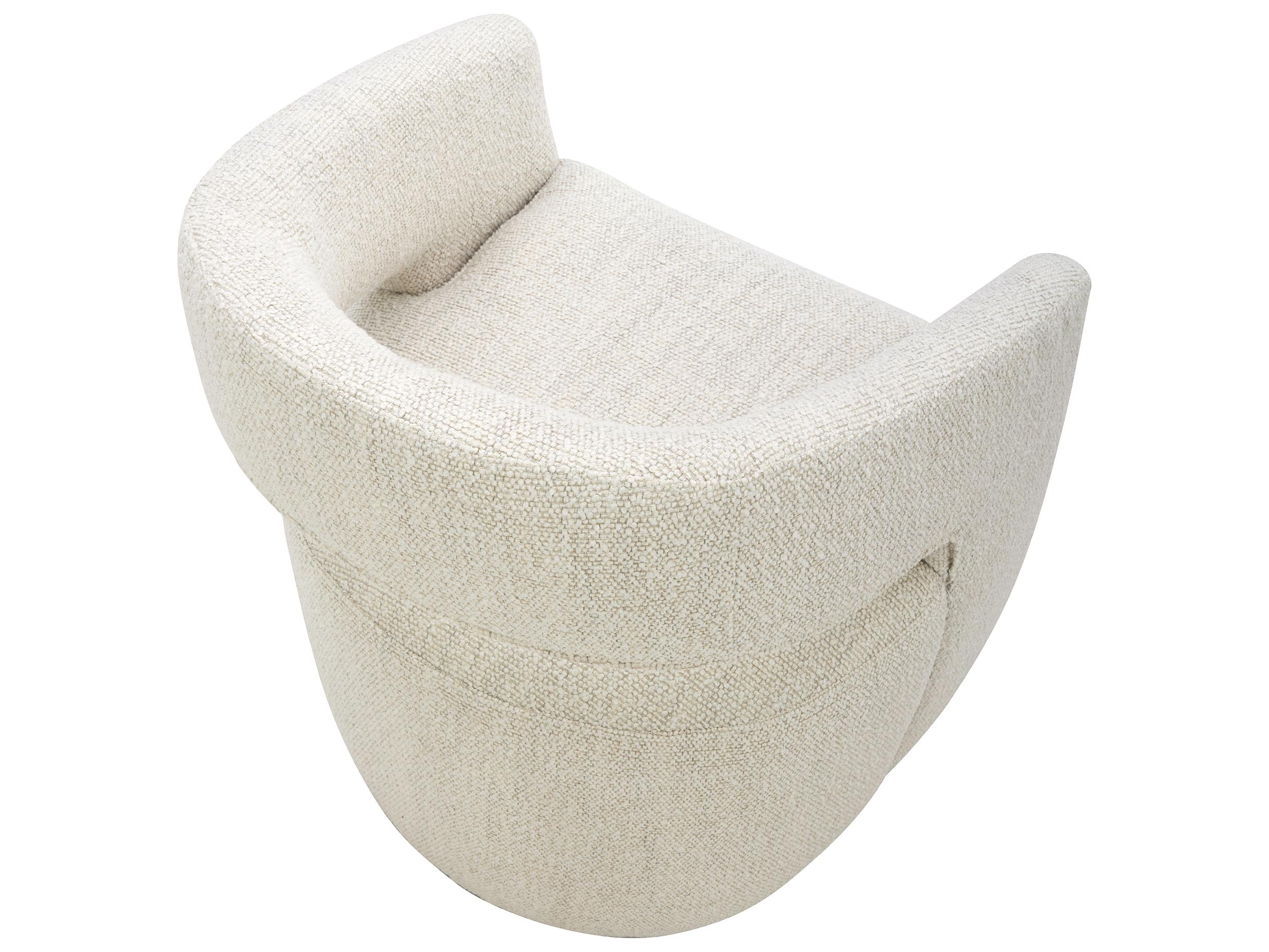 Moe's Home Barrow White Upholstered Arm Dining Chair