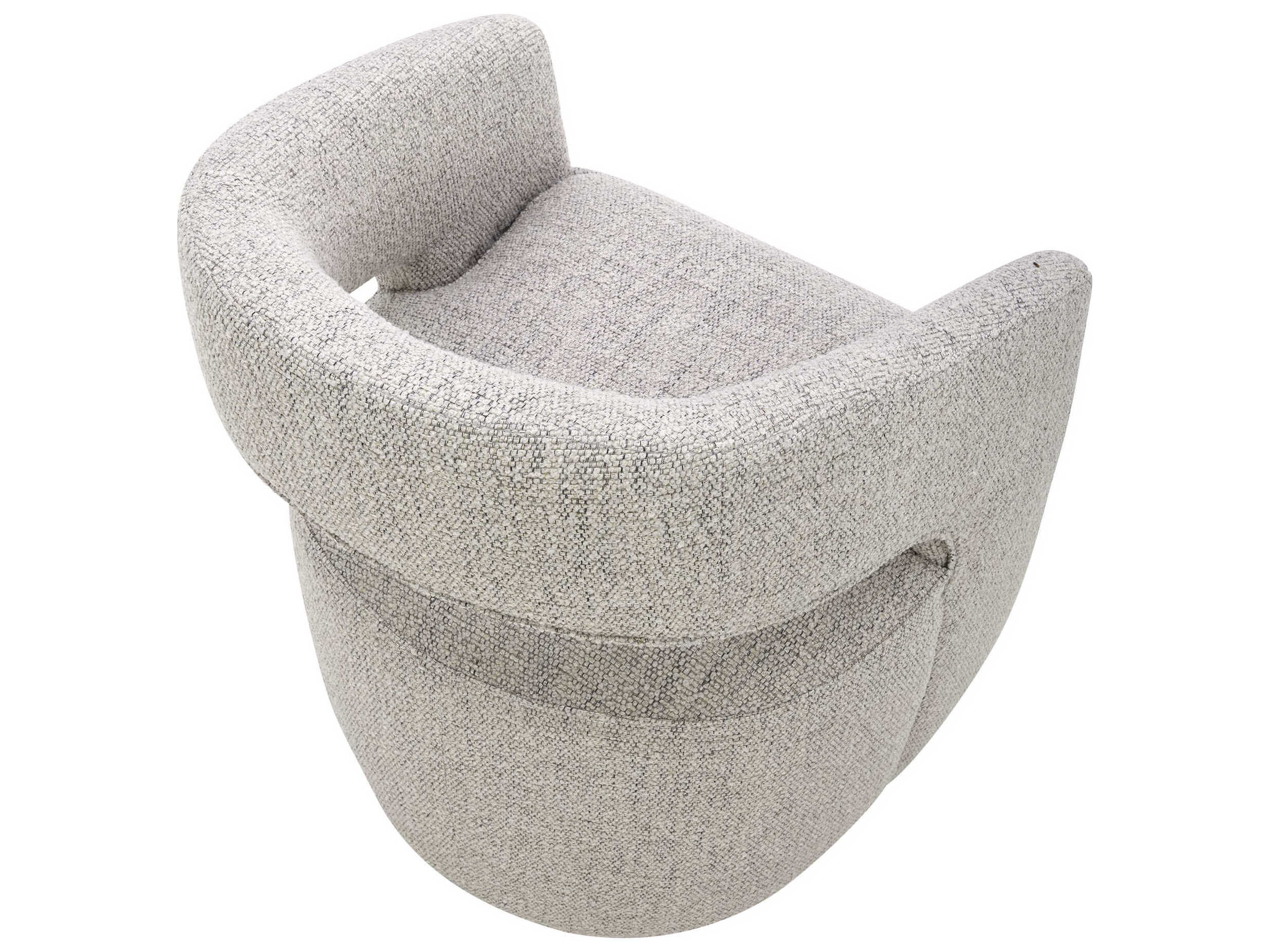 Moe's Home Barrow Gray Upholstered Arm Dining Chair